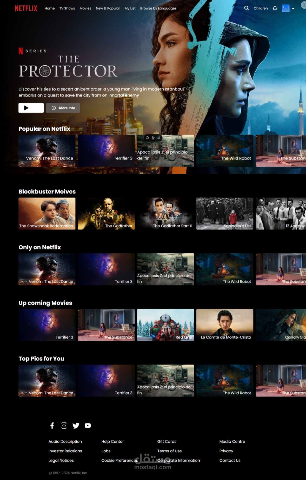 المشروع: نسخة مشابهة لمنصة Netflix باستخدام ReactJS وFirebase