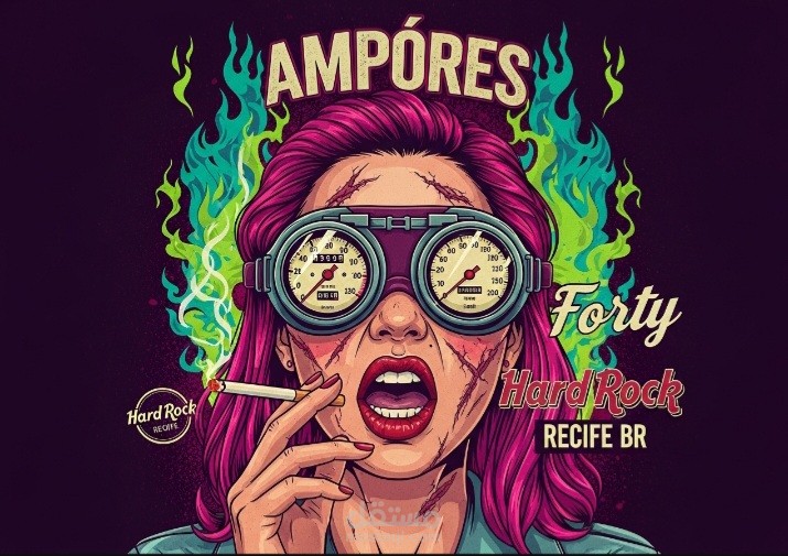 تصميم إبداعي بأسلوب Pop Art لبوستر موسيقي جريء