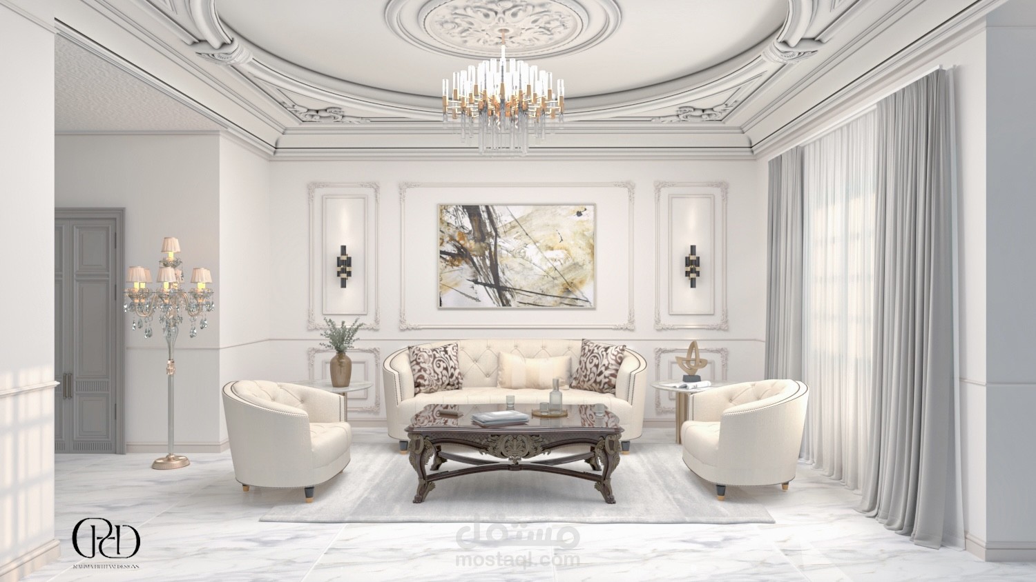 تصميم صالون كلاسيك