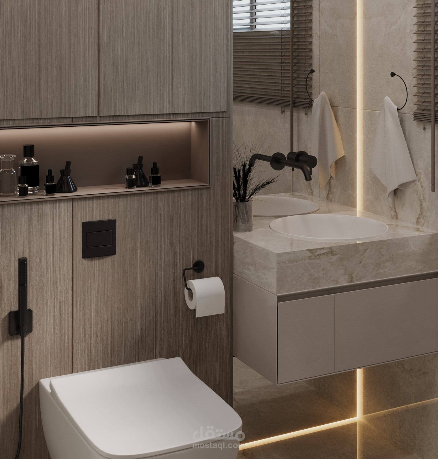 تصميم حمام موديرن