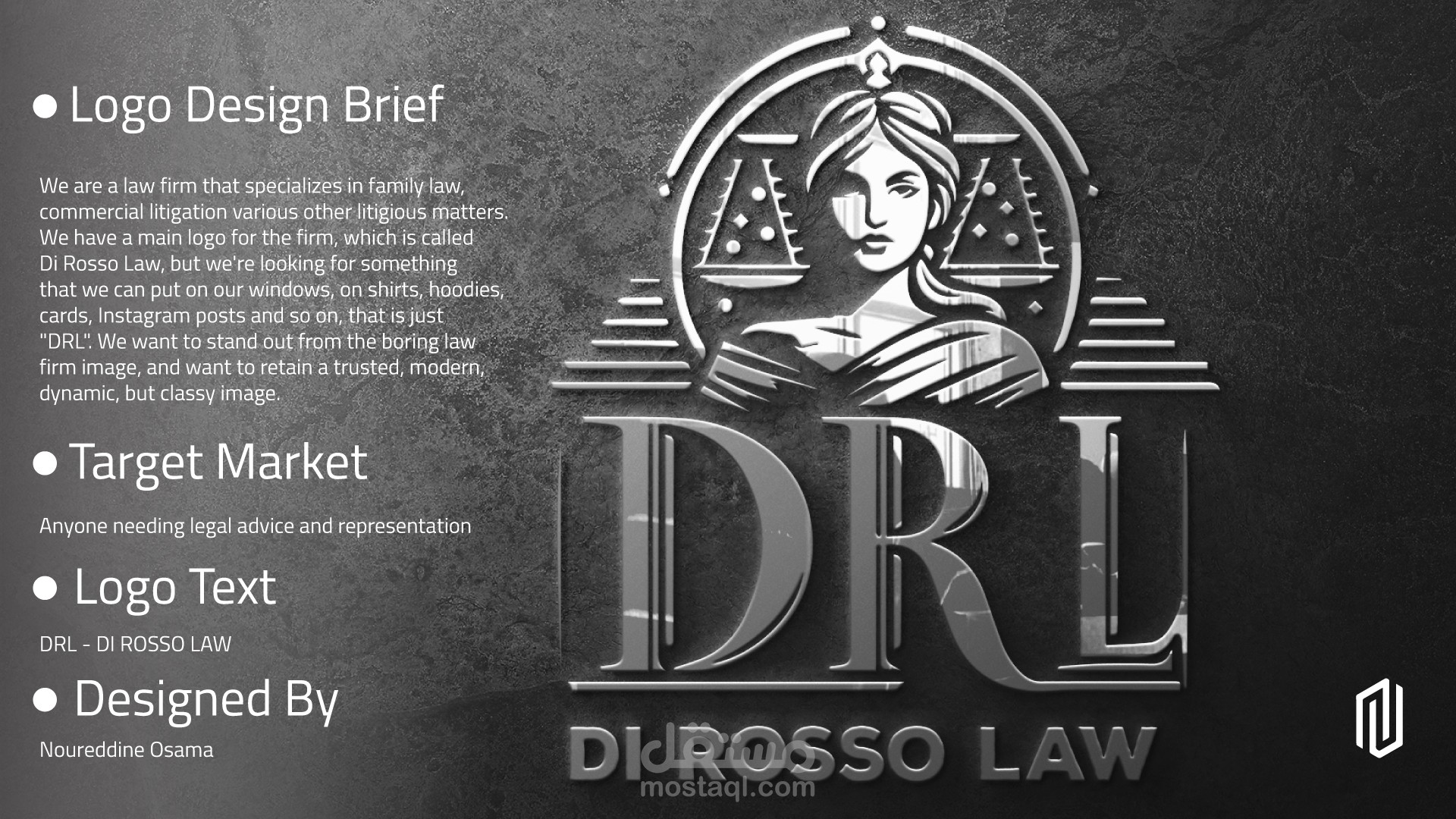 Logo Design Of  Di Rosso Law