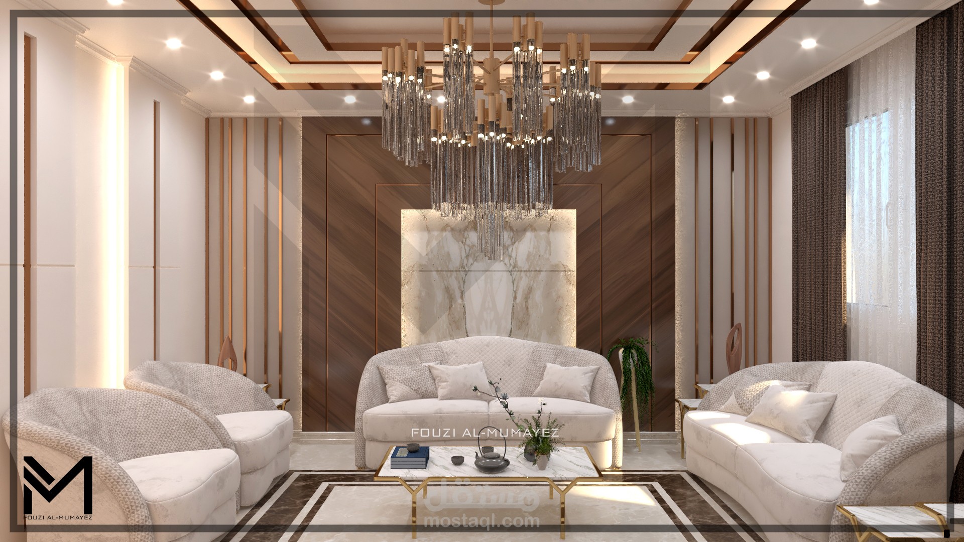 مجلس رجال صغير مع تلفاز