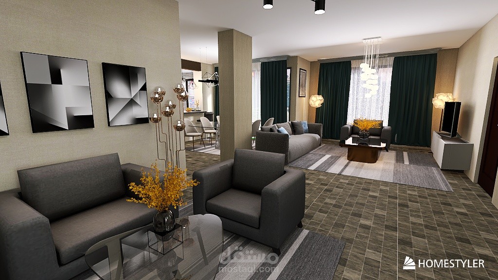 تصميم داخلي وديكور احترافية وعصرية وبجودة عالية