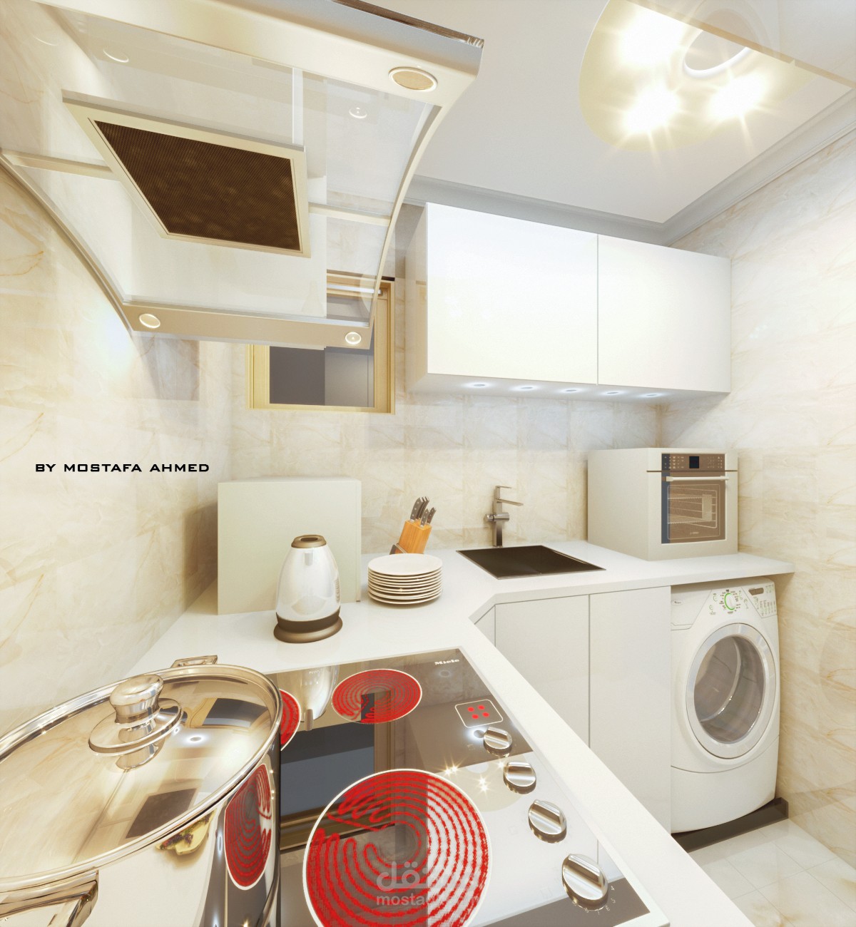 تصميم لمطبخ صغير المساحة
