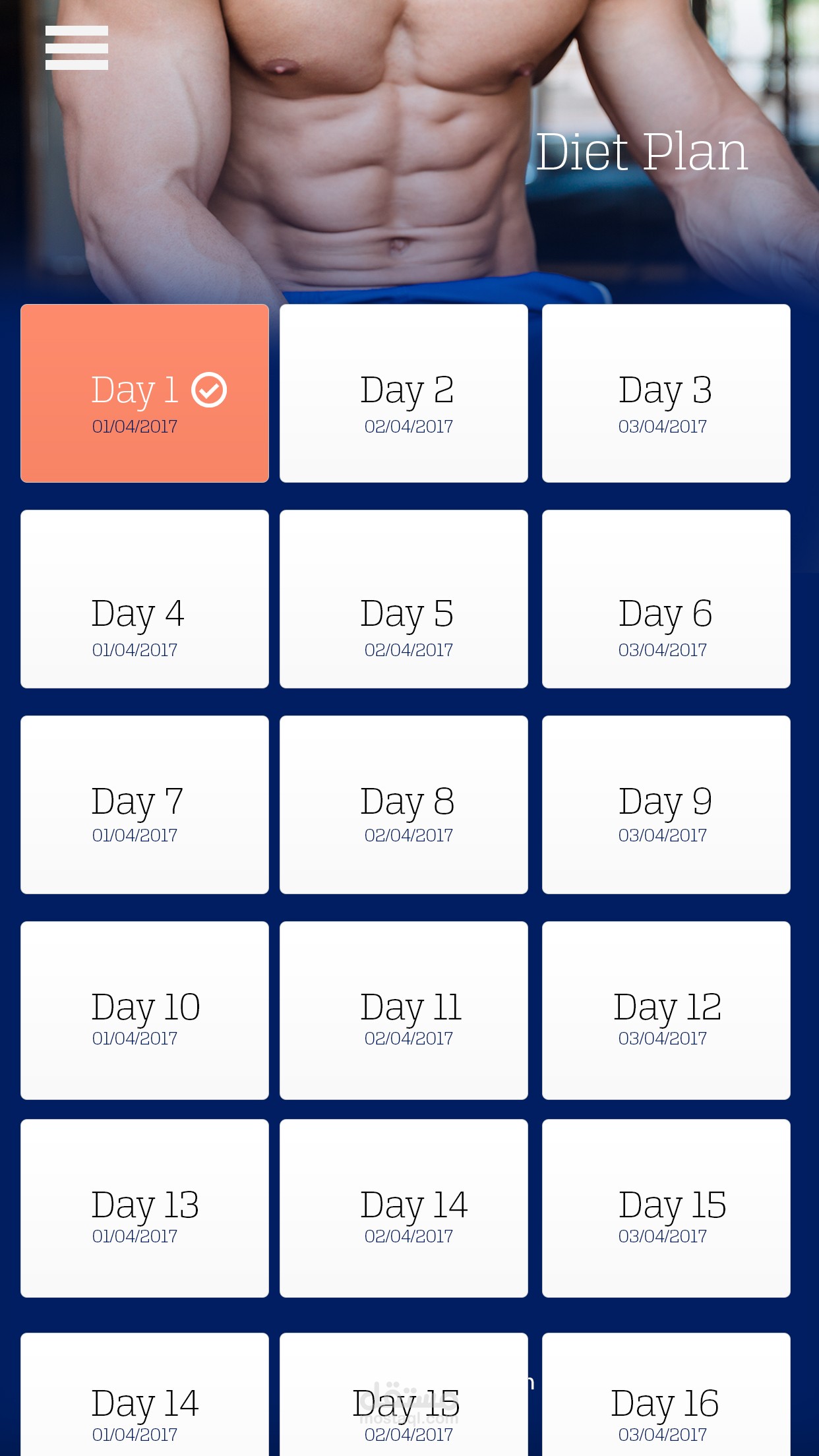 تطبيق أندرويد - Gain Weight in 30 Days