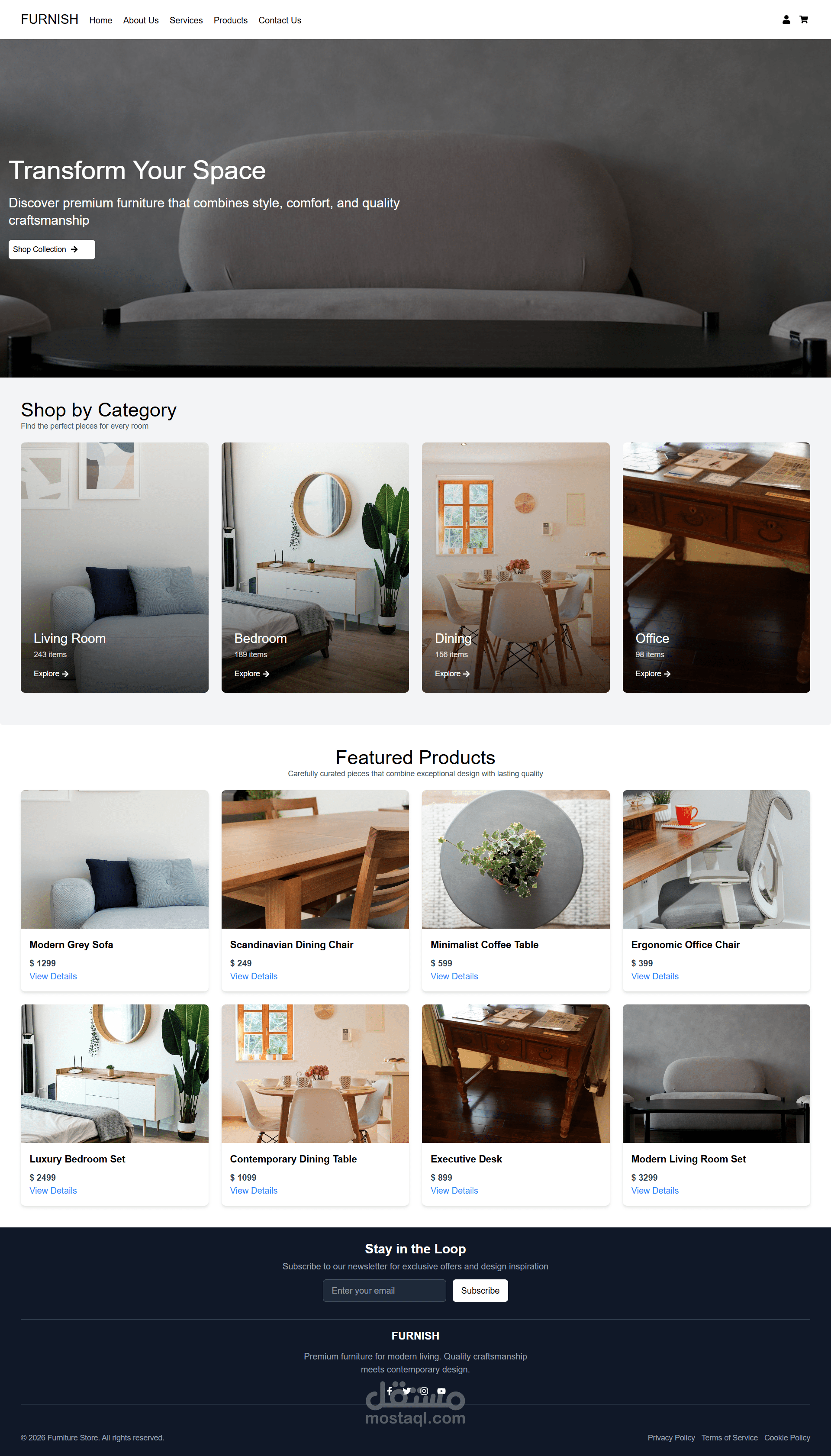 Furnish - Premium E-Commerce Landing Page