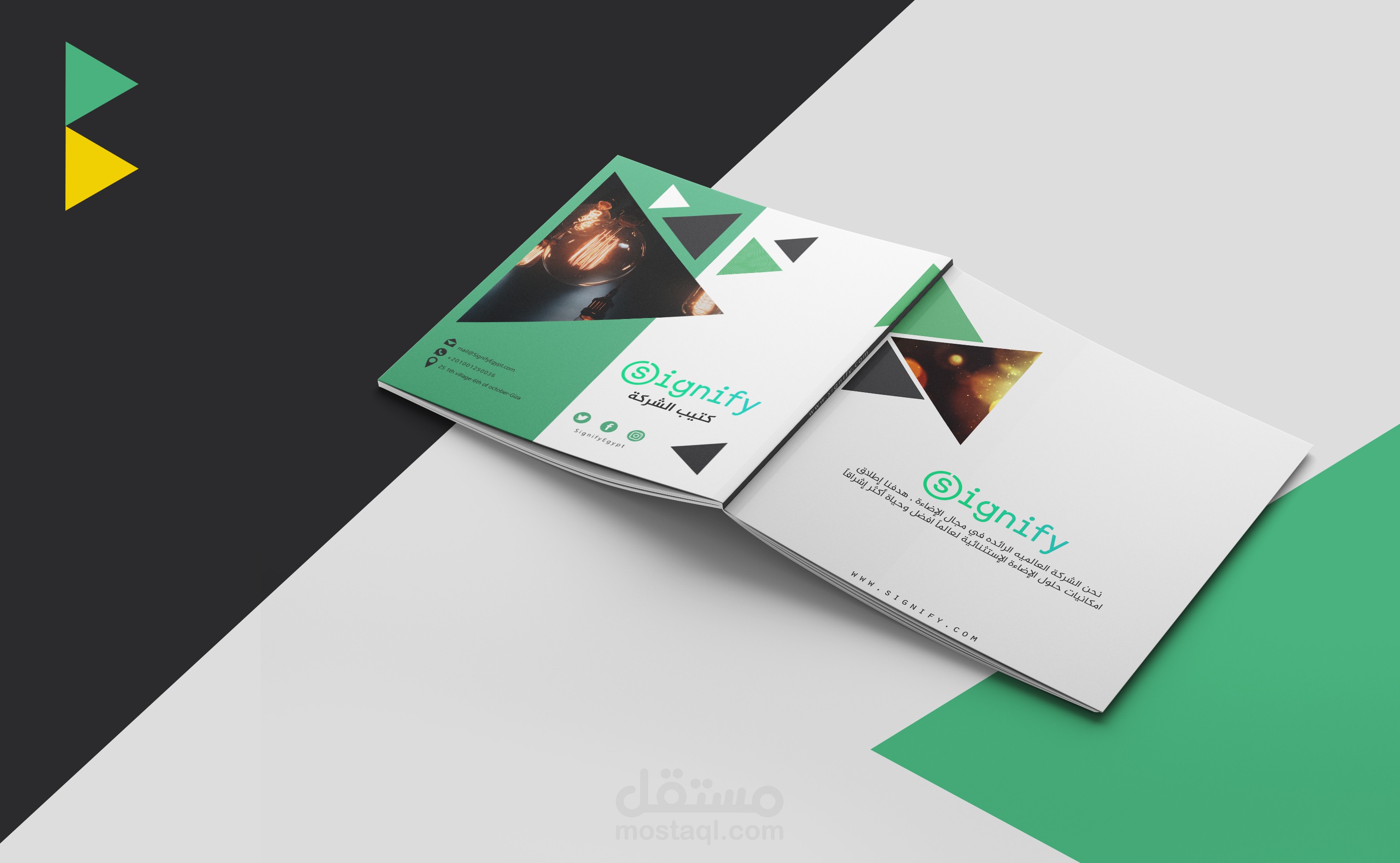 تصميم كتيب تعريفي لشركة signify
