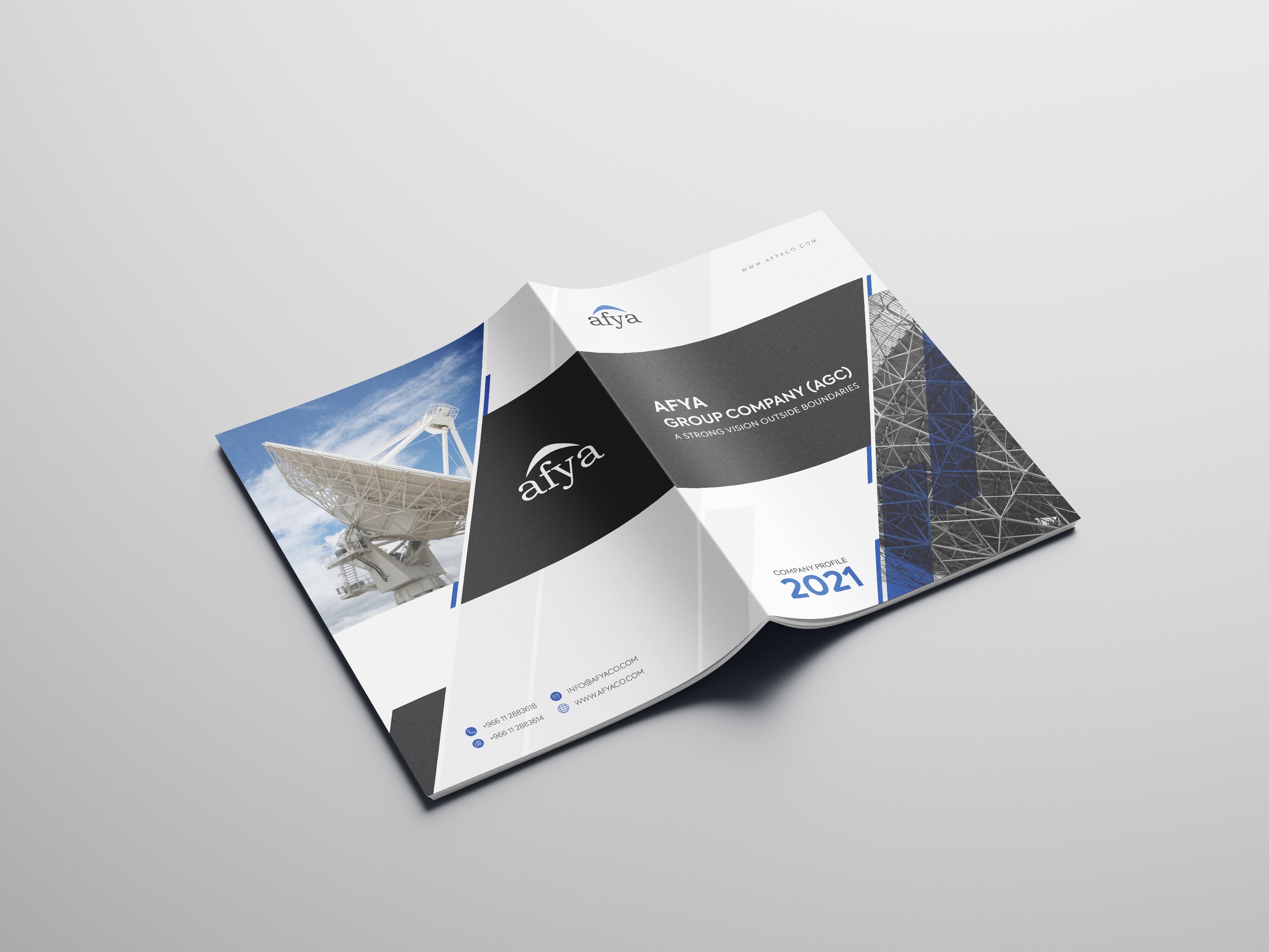 تصميم بروفايل لشركة AFYA للحلول المتطورة في القطاعات العسكرية