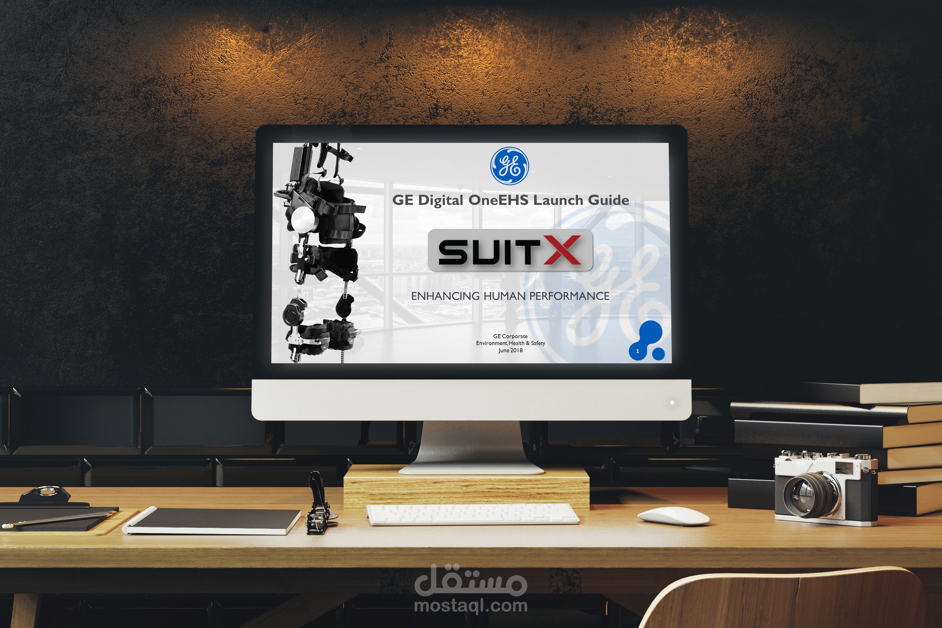 تصميم بوربوينت  تقديمي لشركة GE الكندية للعناية بالصحة والجسم