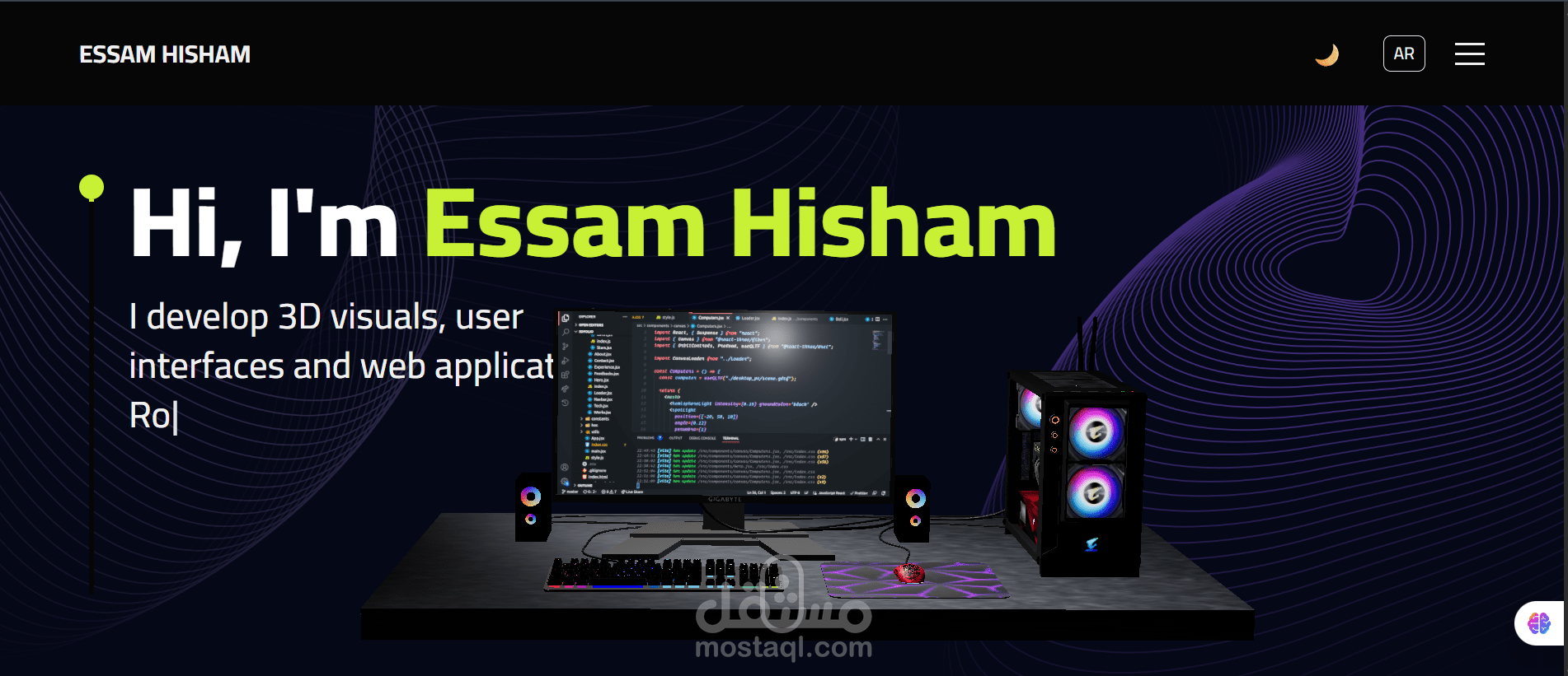 Personal Portfolio — 3D Visuals & Web Development