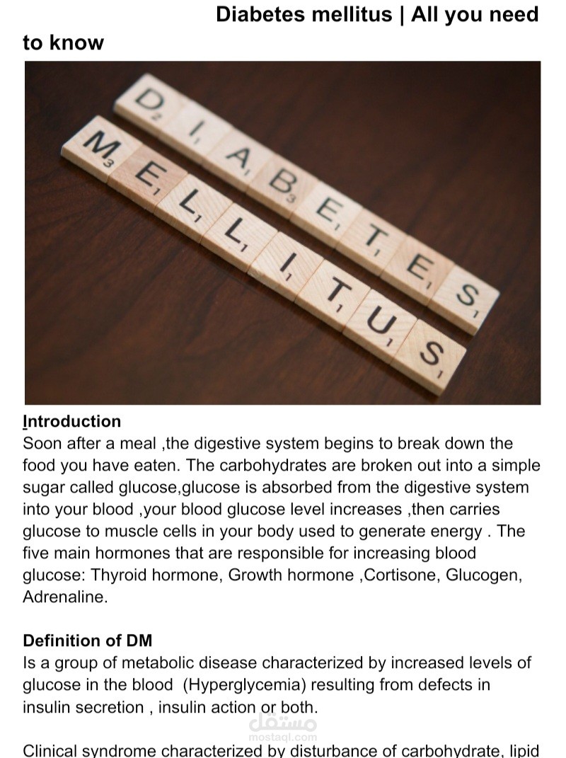 Diabetic mellitus