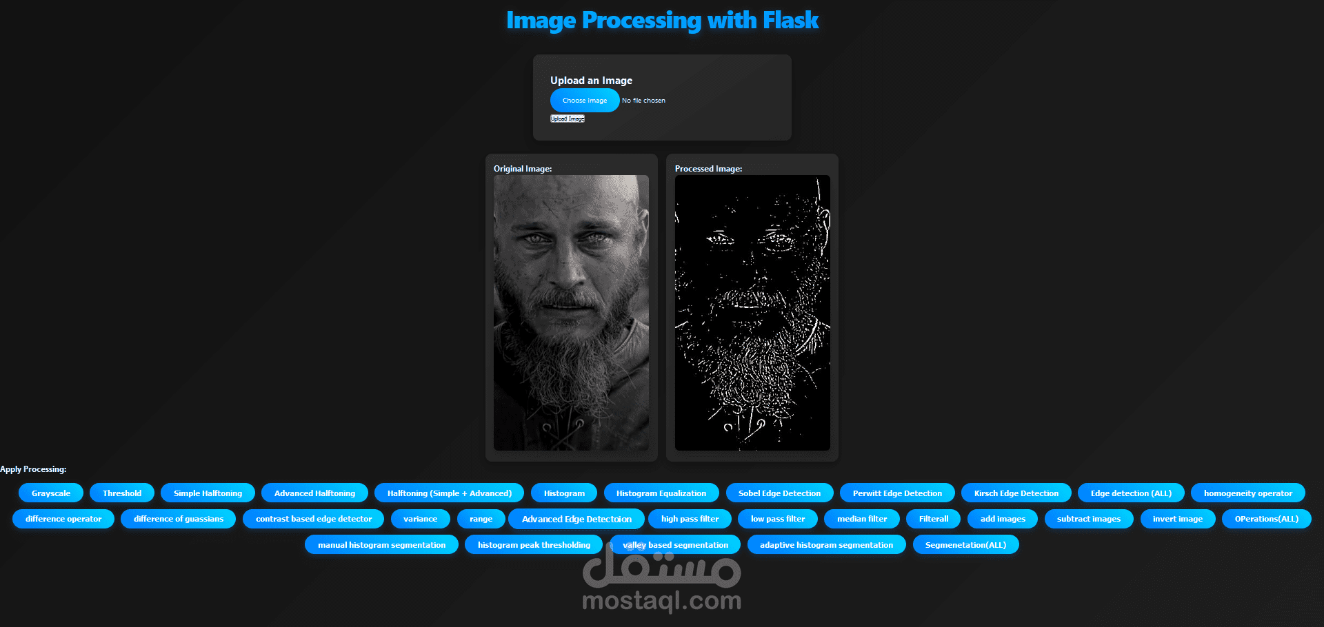 Flask-Based Image Processing App