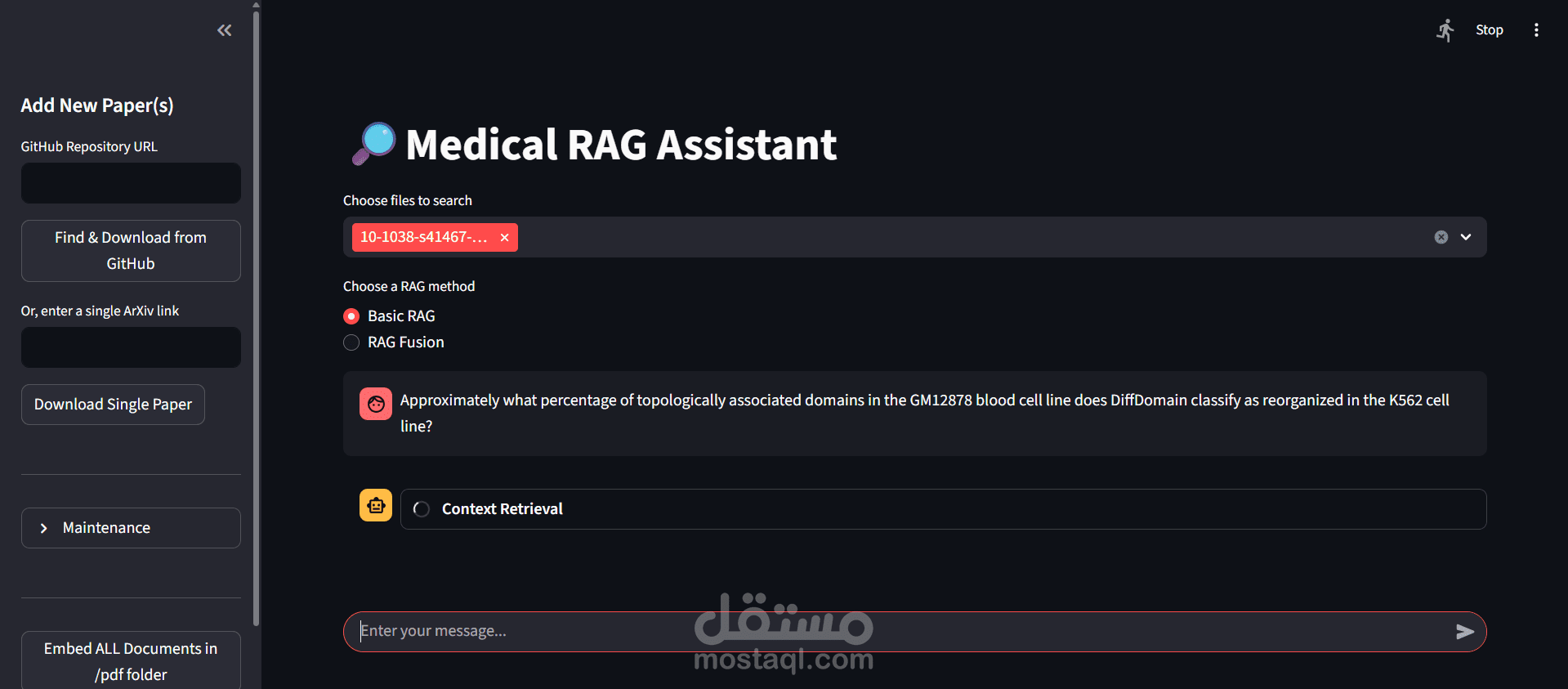 Medical RAG Assistant | نظام أسئلة وأجوبة طبي مدعوم بالذكاء الاصطناعي