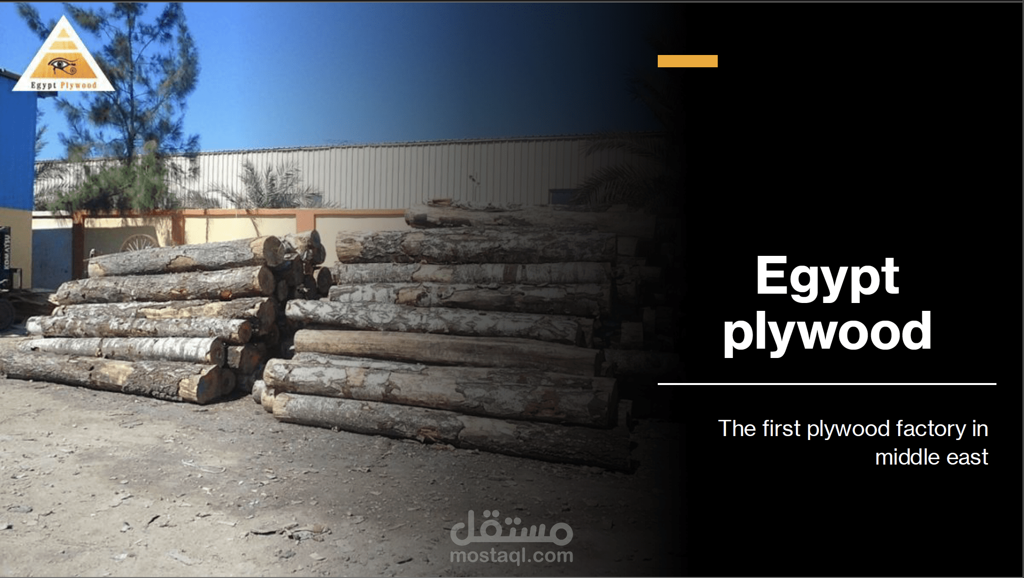 PowerPoint Presentation  لمصنع Egypt Plywood
