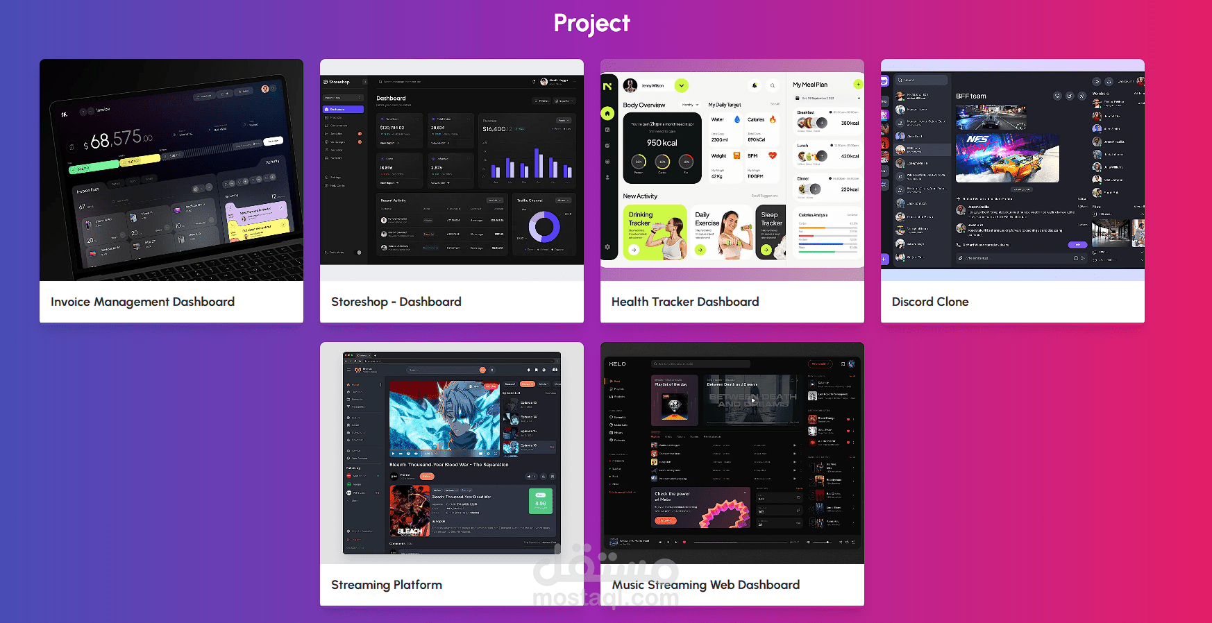 مجموعة لوحات تحكم وواجهات مستخدم عصرية