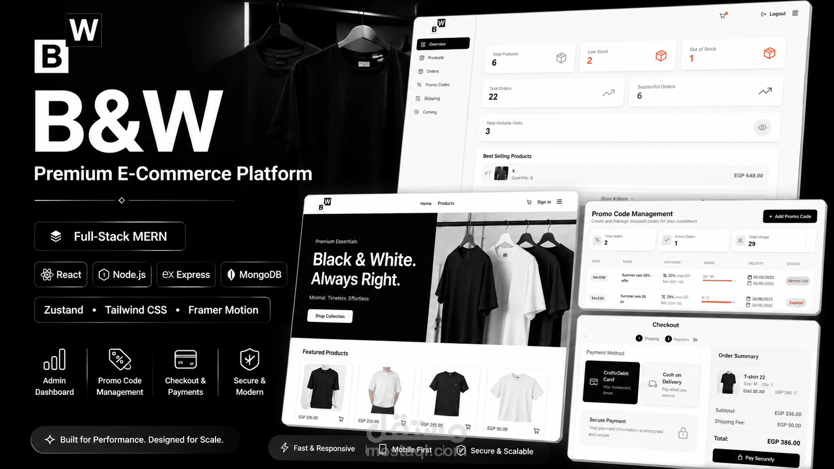 Black and White Website