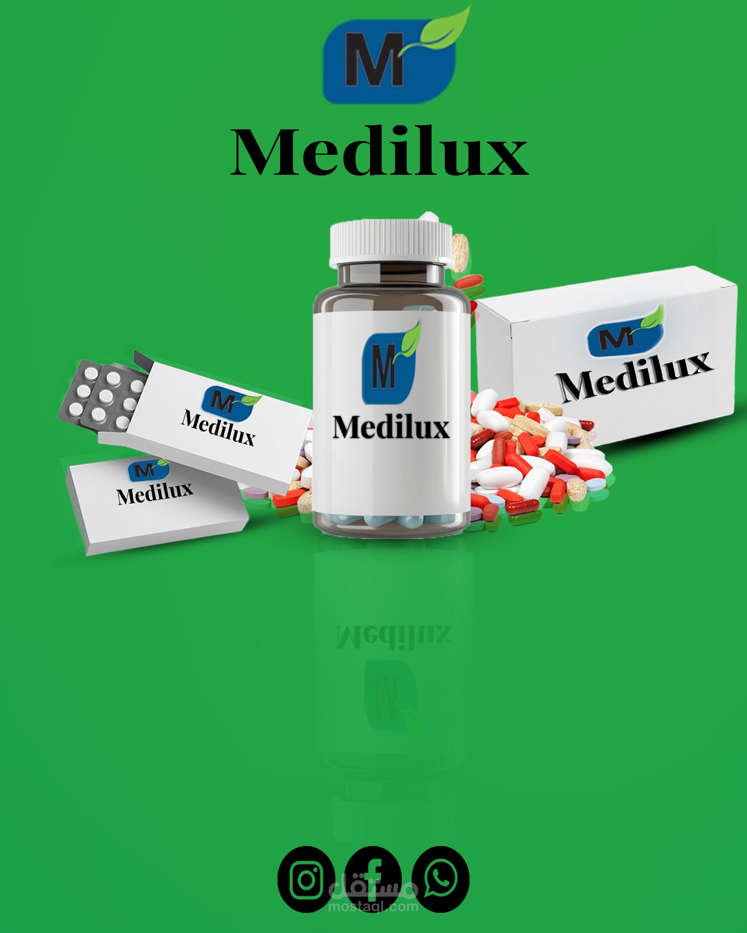 تصميم إعلان منتج طبي (مكمّلات غذائية) بهوية احترافية