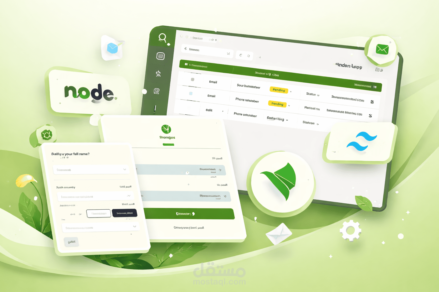 تطوير صفحة هبوط تفاعلية (Multi-step Form) ولوحة تحكم متكاملة | Node.js Alpine
