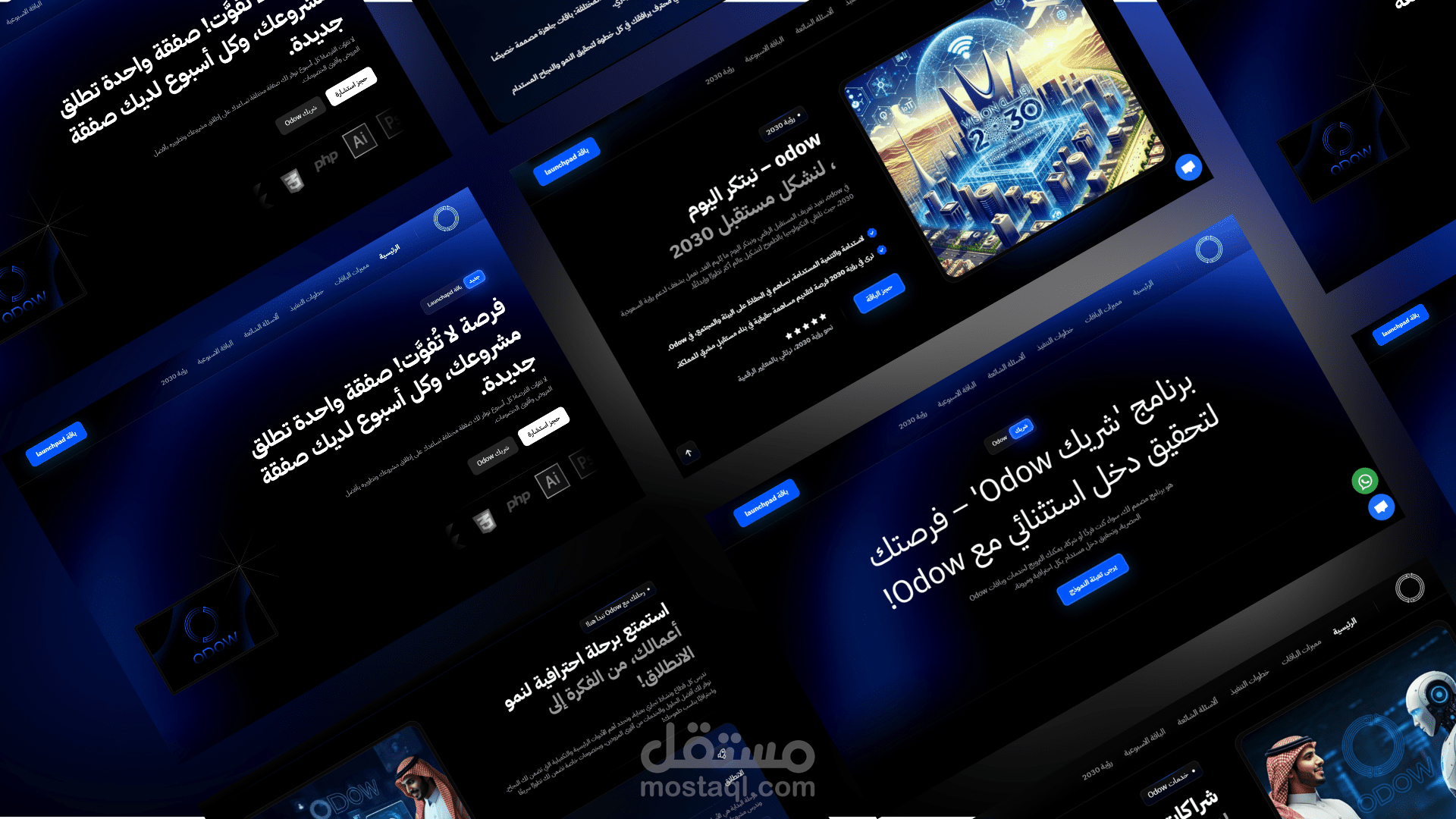 بناء منصة Odow – حلول رقمية متكاملة لرواد الأعمال