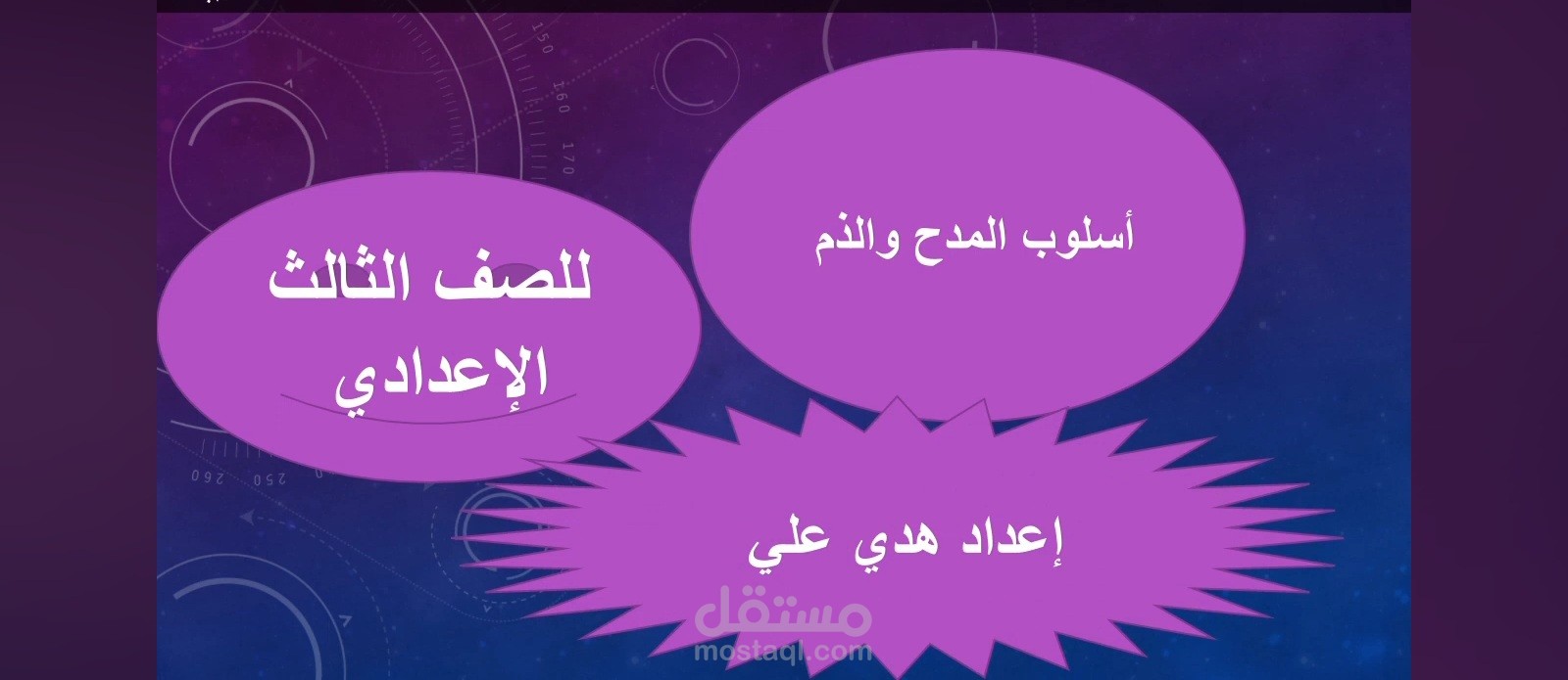 شرح أسلوب المدح والذم