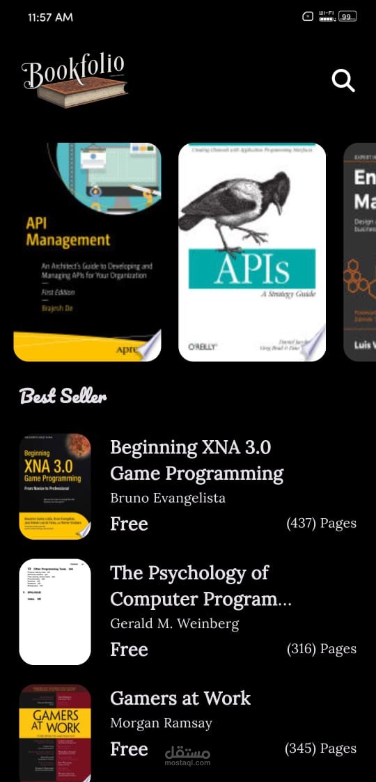 Bookfolio App by flutter