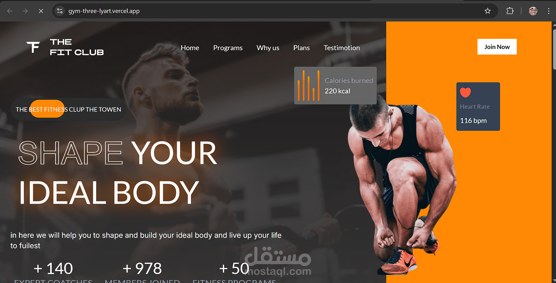 Gym Website – Modern Fitness Landing Page