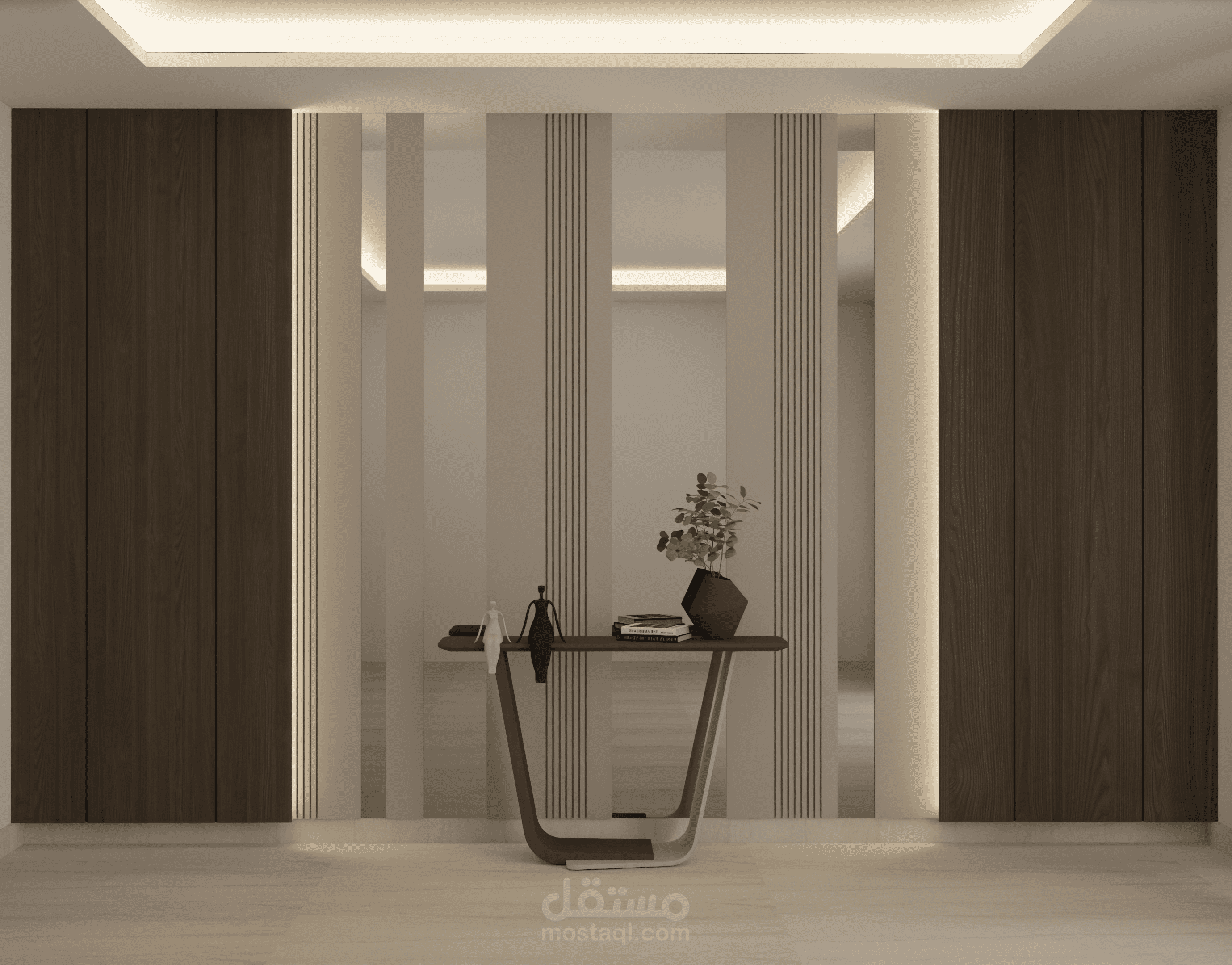 تصميم مقترح لمدخل واجهة لشقة في عمان