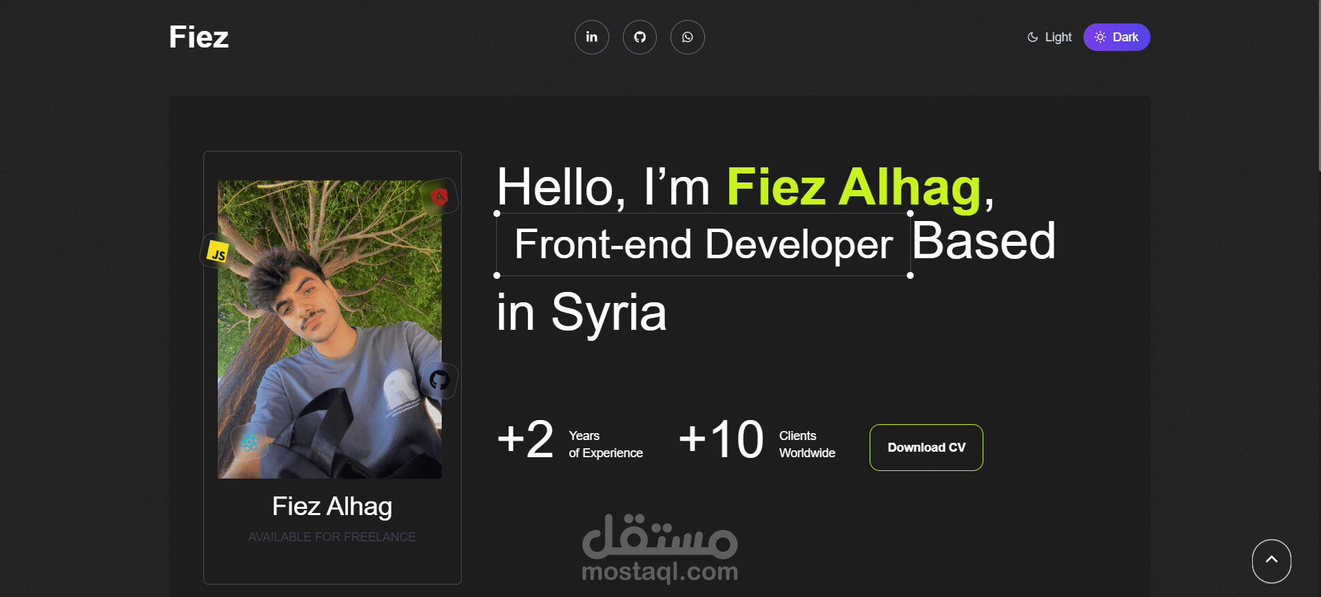 Developer Portfolio | معرض أعمال احترافي لمبرمج