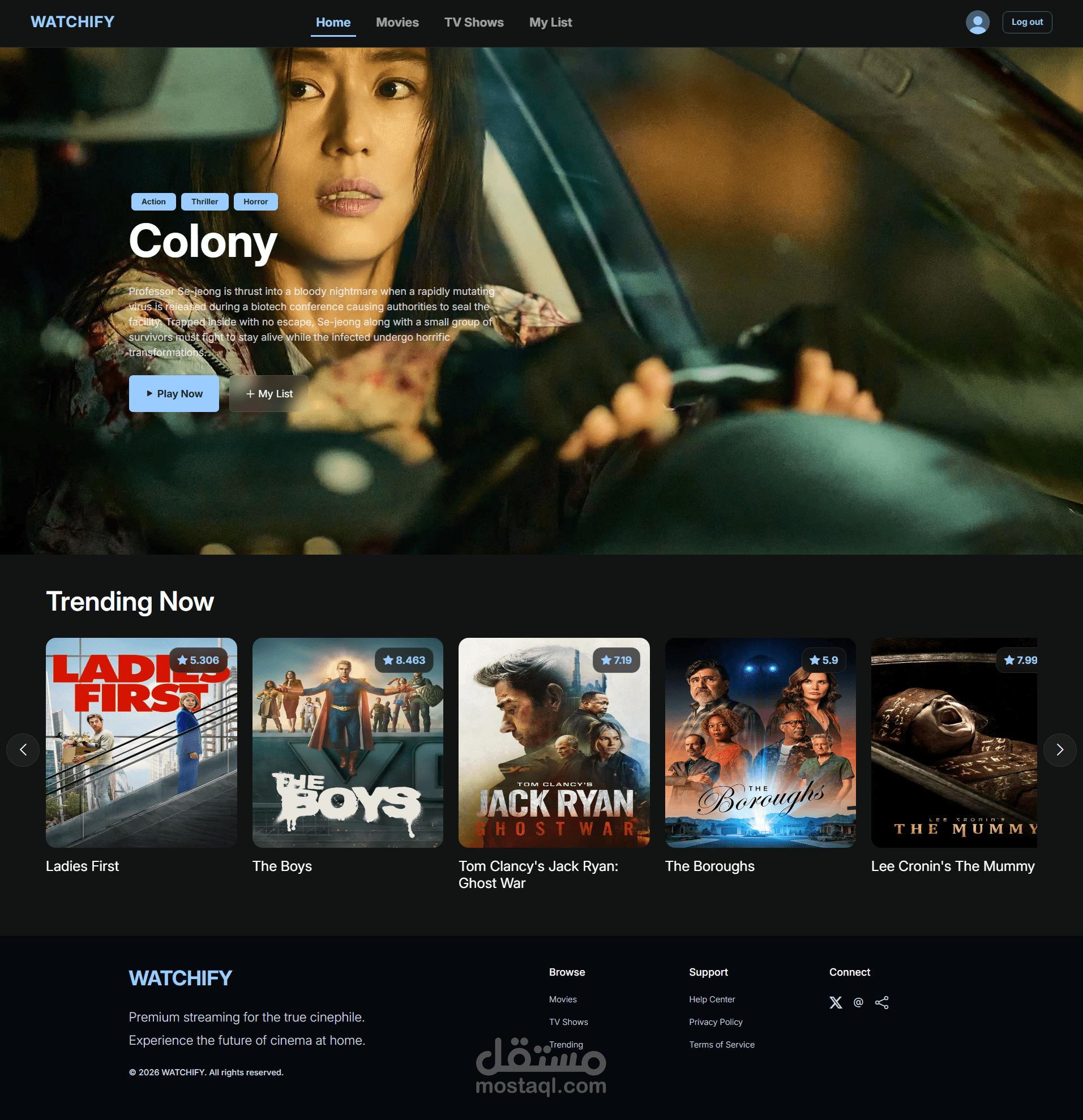 Watchify : منصة عرض وإدارة الأفلام والمسلسلات التفاعلية