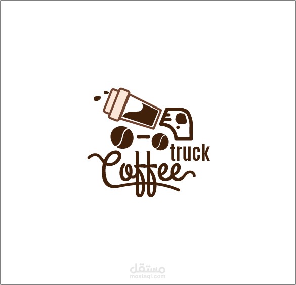 تصميم لوجو لمقهي متنقل