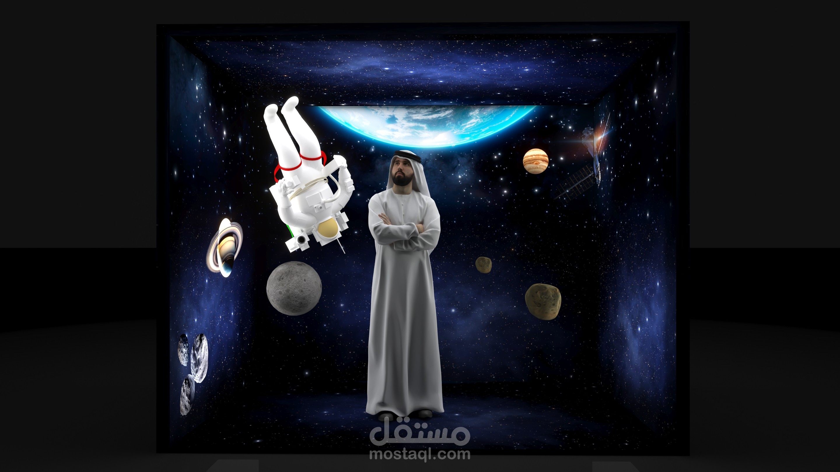 Space Room Booth Design - محاكاة لغرفة فضاء