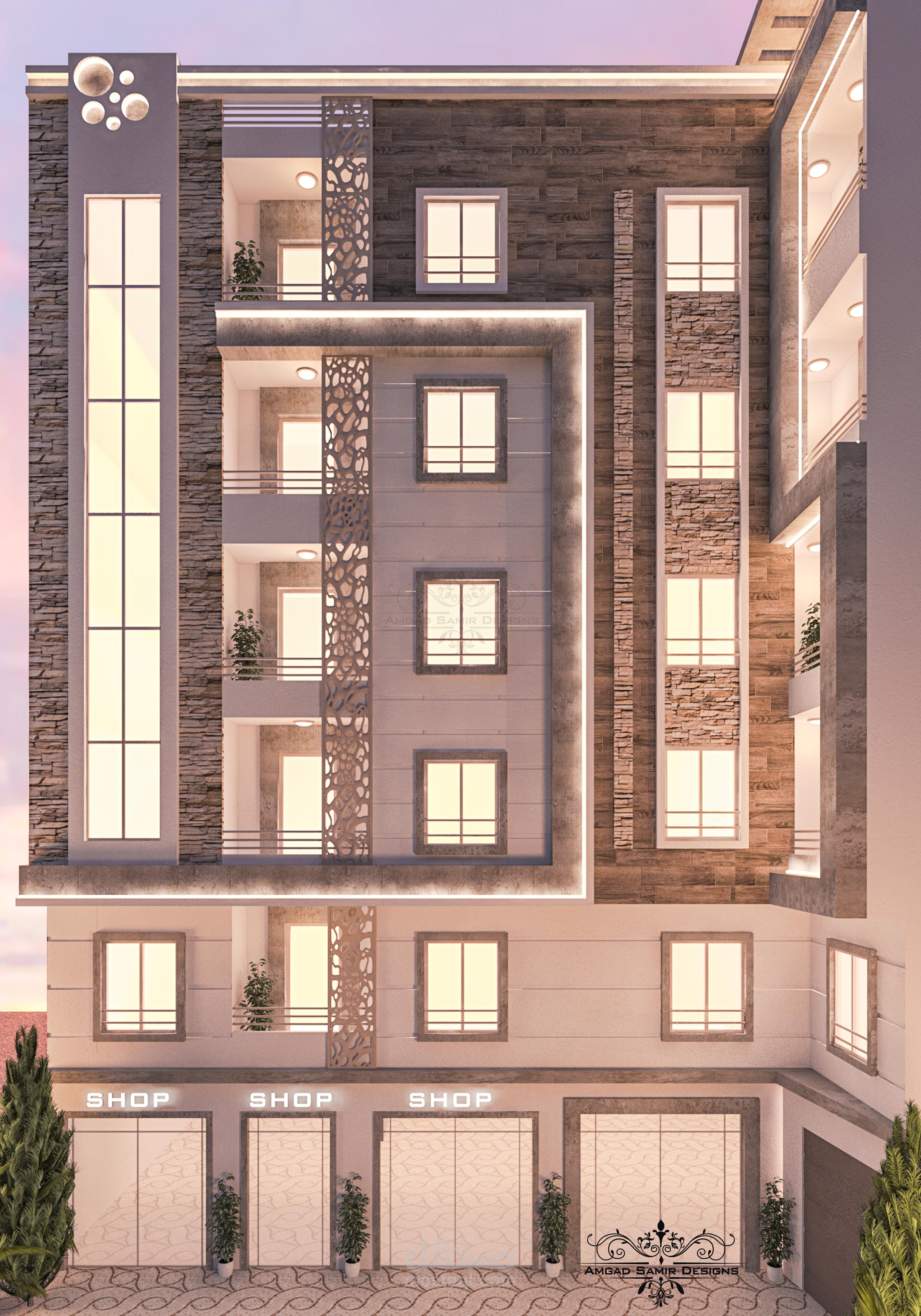 تصميم مودرن لعمارة سكنية