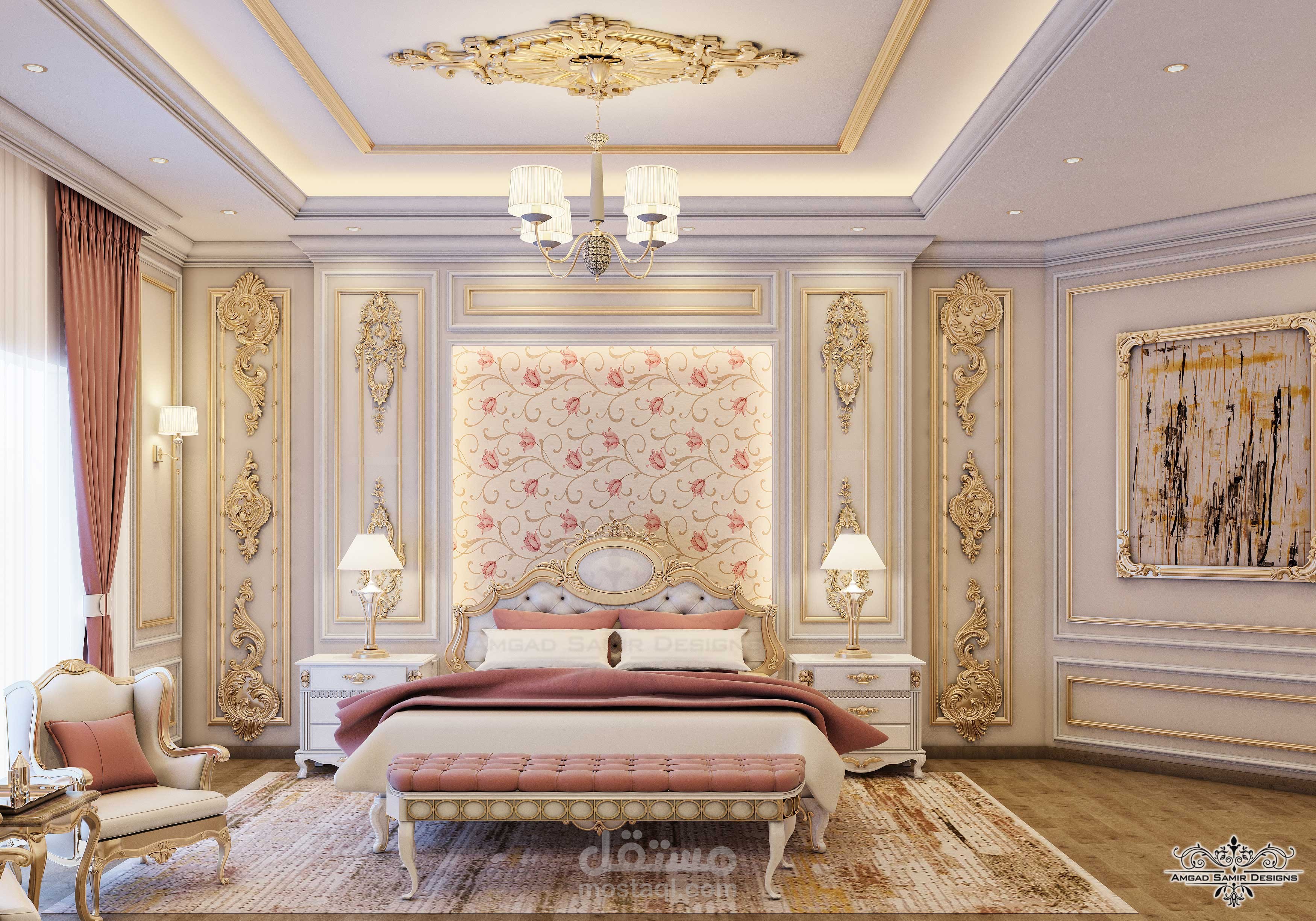 تصميم كلاسيك لغرفة نوم بنت في دولة الامارات