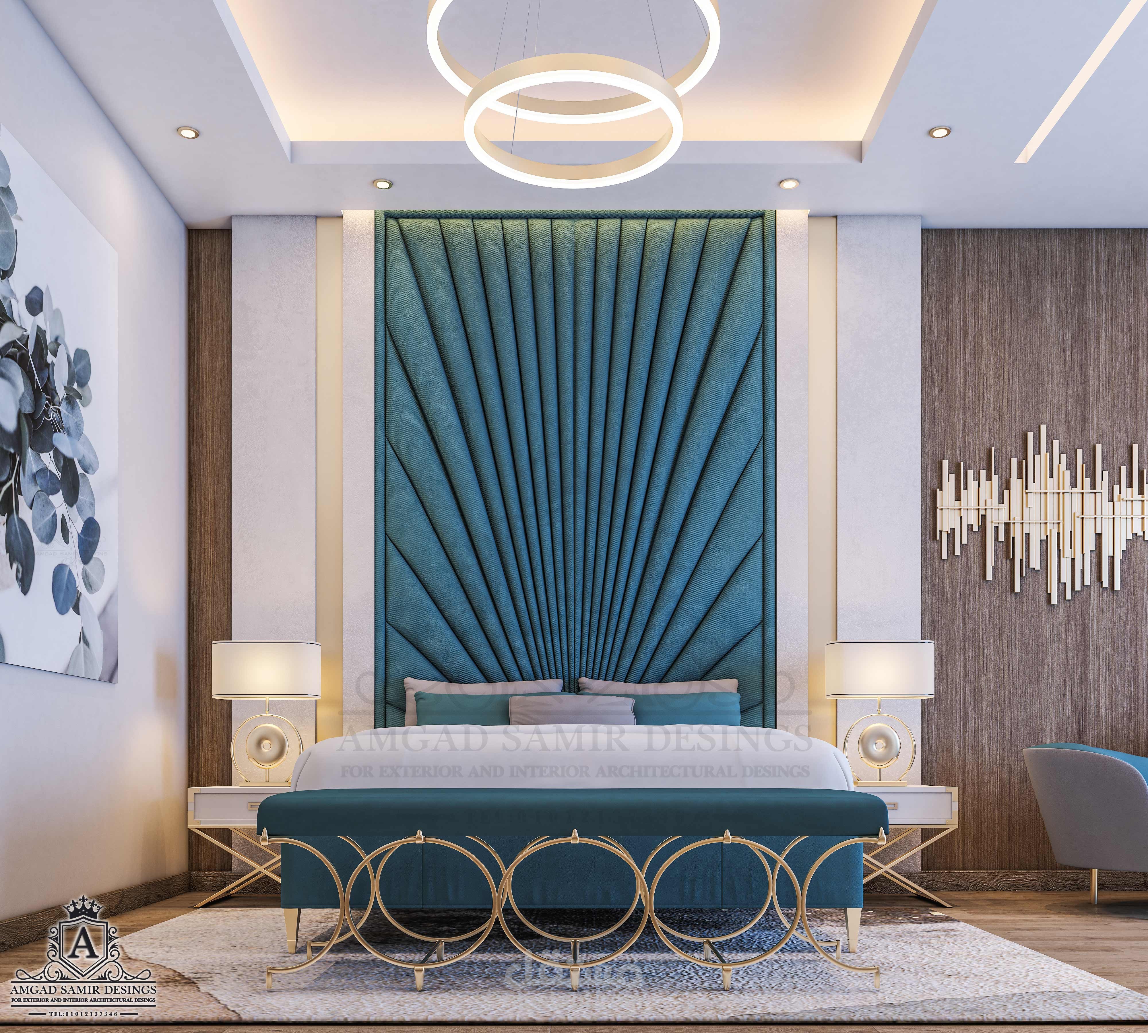 تصميم غرفة نوم رئيسية لفيلا بالأمارات