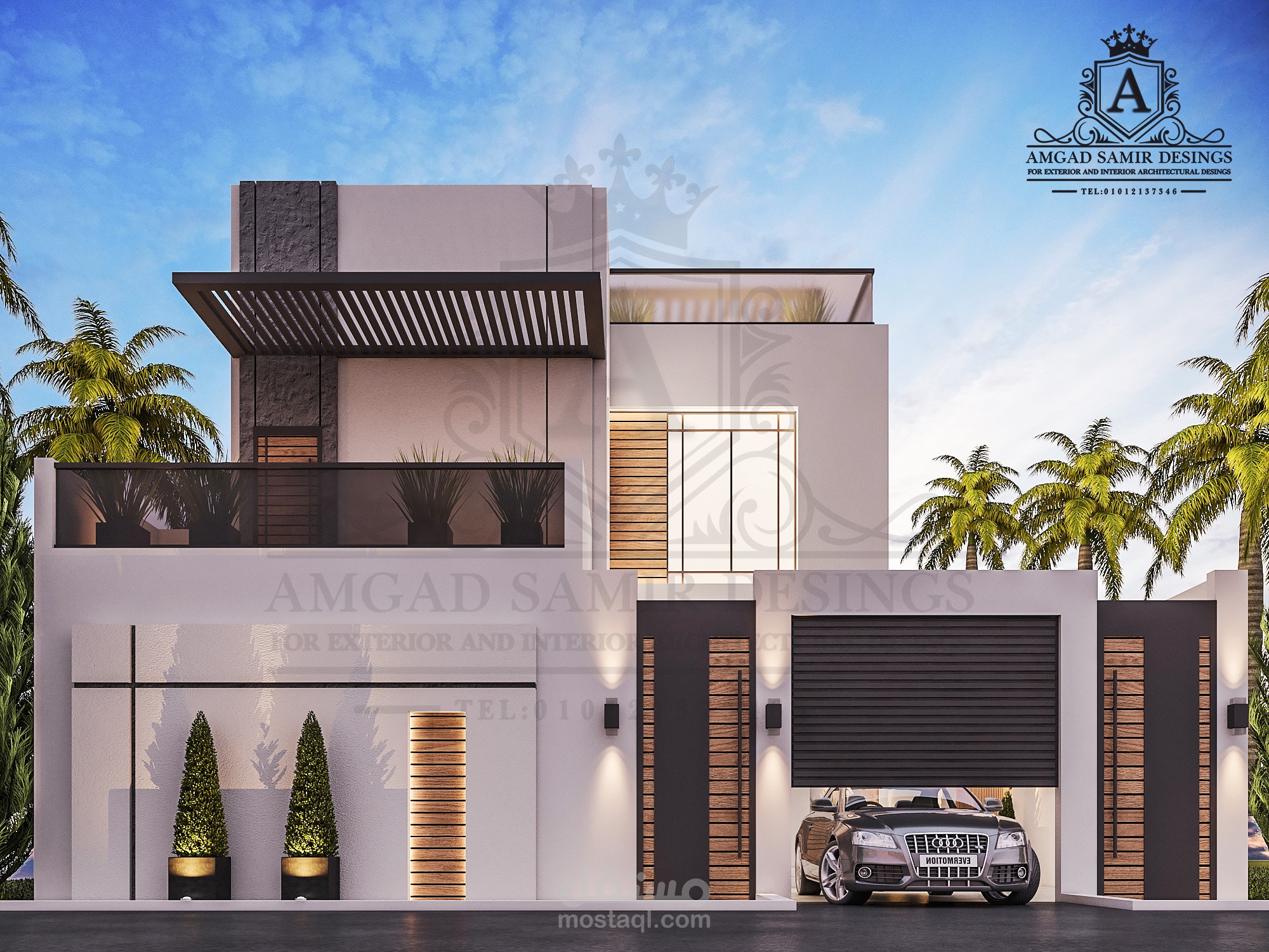 تصميم مودرن لواجهات فيلا بالسعودية - حائل ... 2022