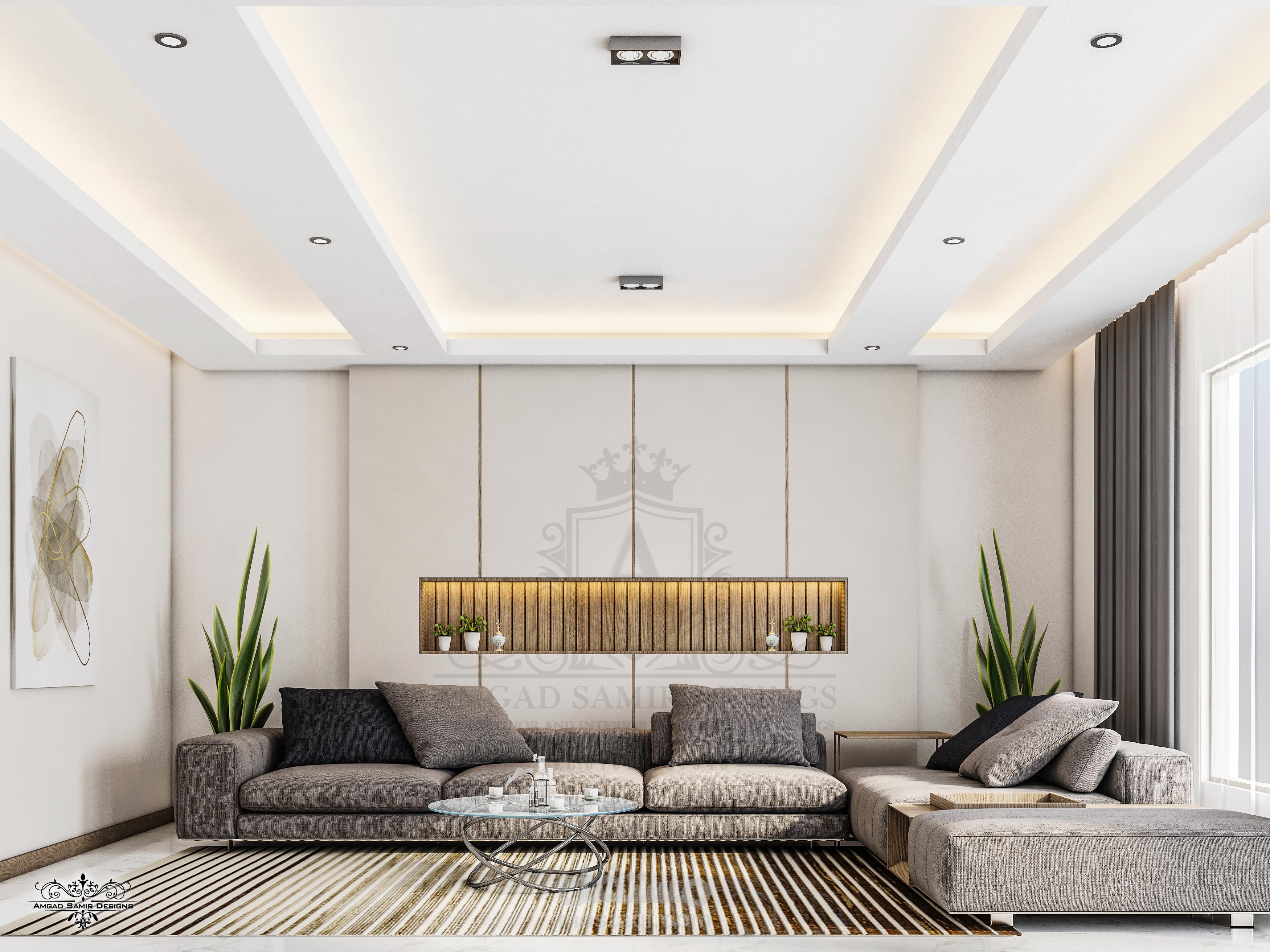 تصميم ملحق بلمسات موردن بسيطة  لفيلا بالرياض