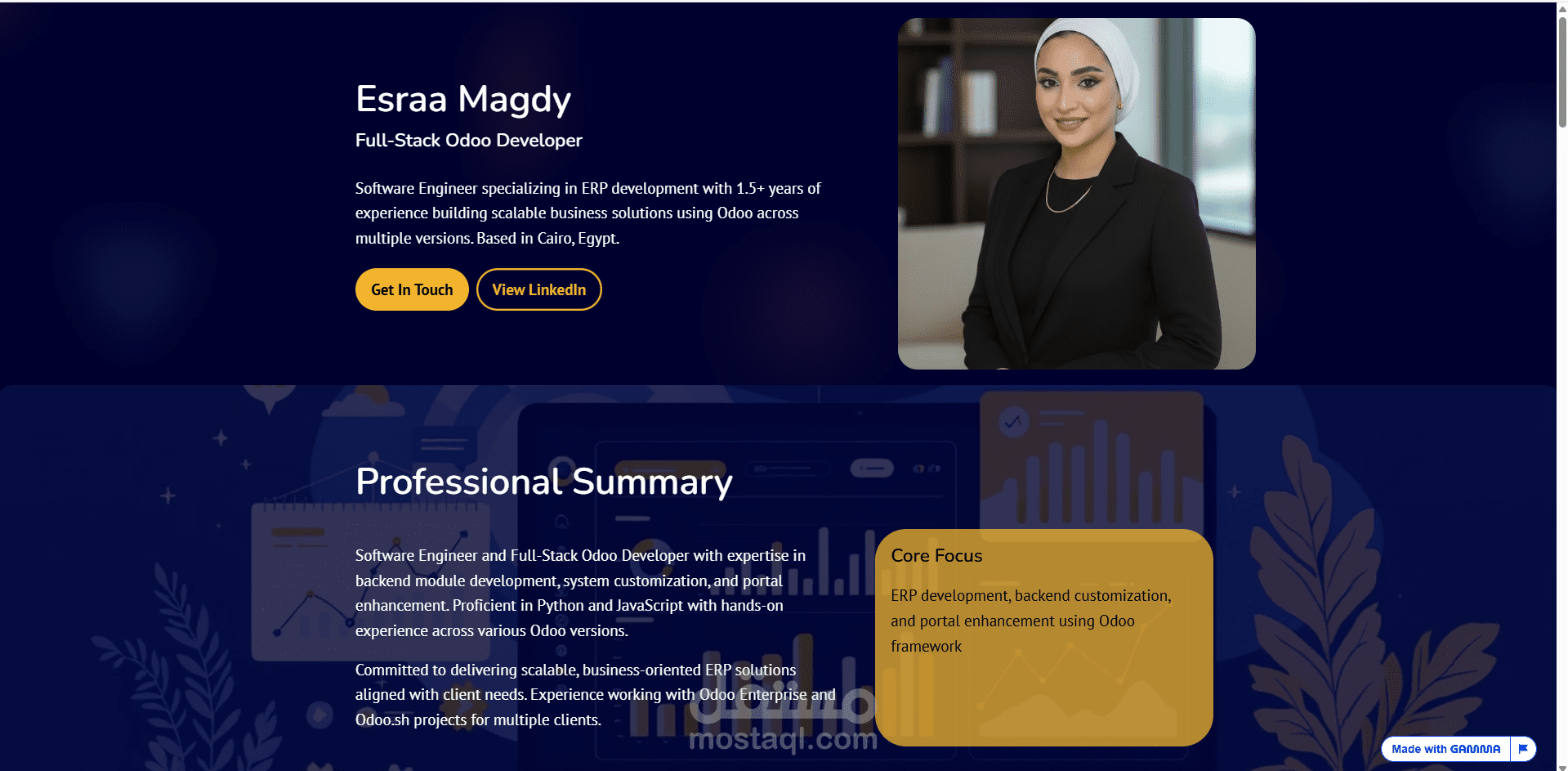 انشاء Portfolio