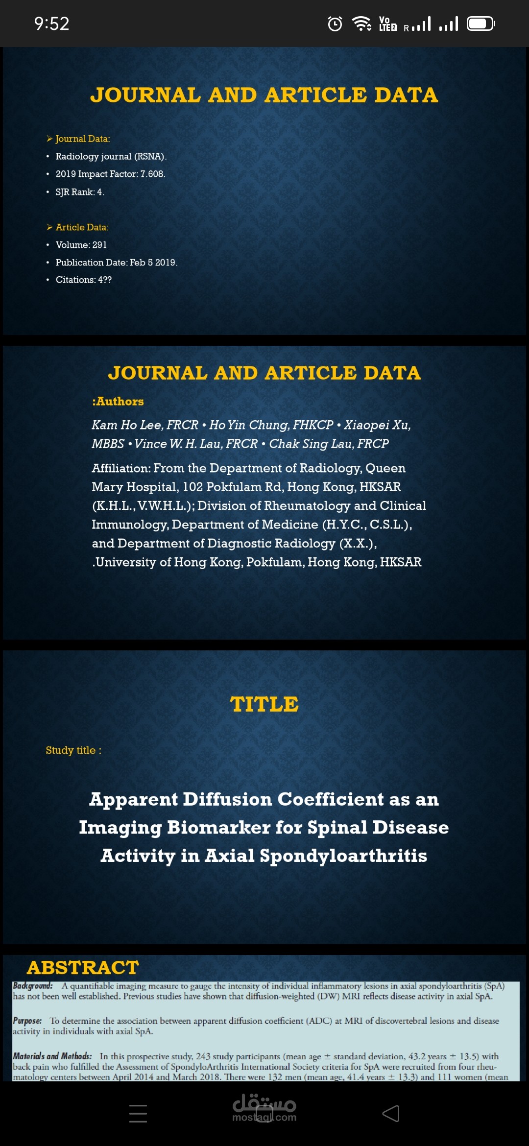 Critical appraisal
