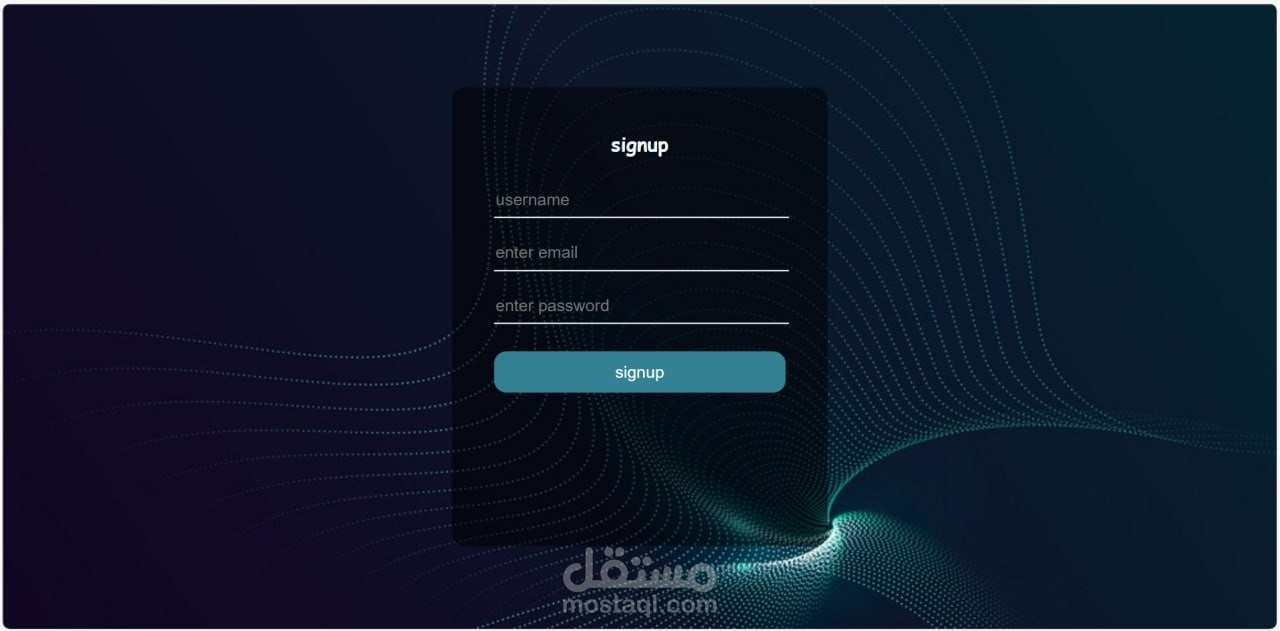 تصميم أنيق لصفحة تسجيل الاشتراك في موقع إلكتروني