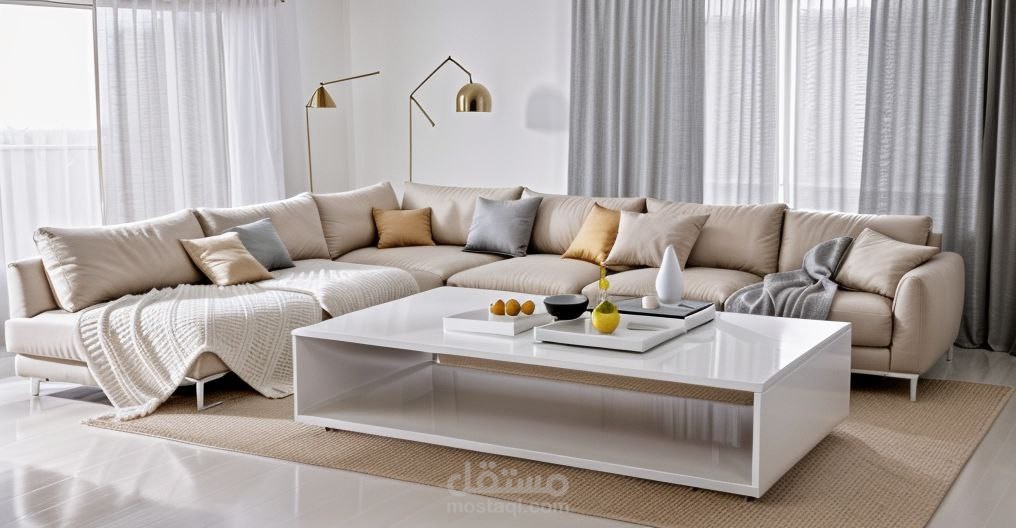 تصميم داخلي (ديكور) لغرفة جلوس