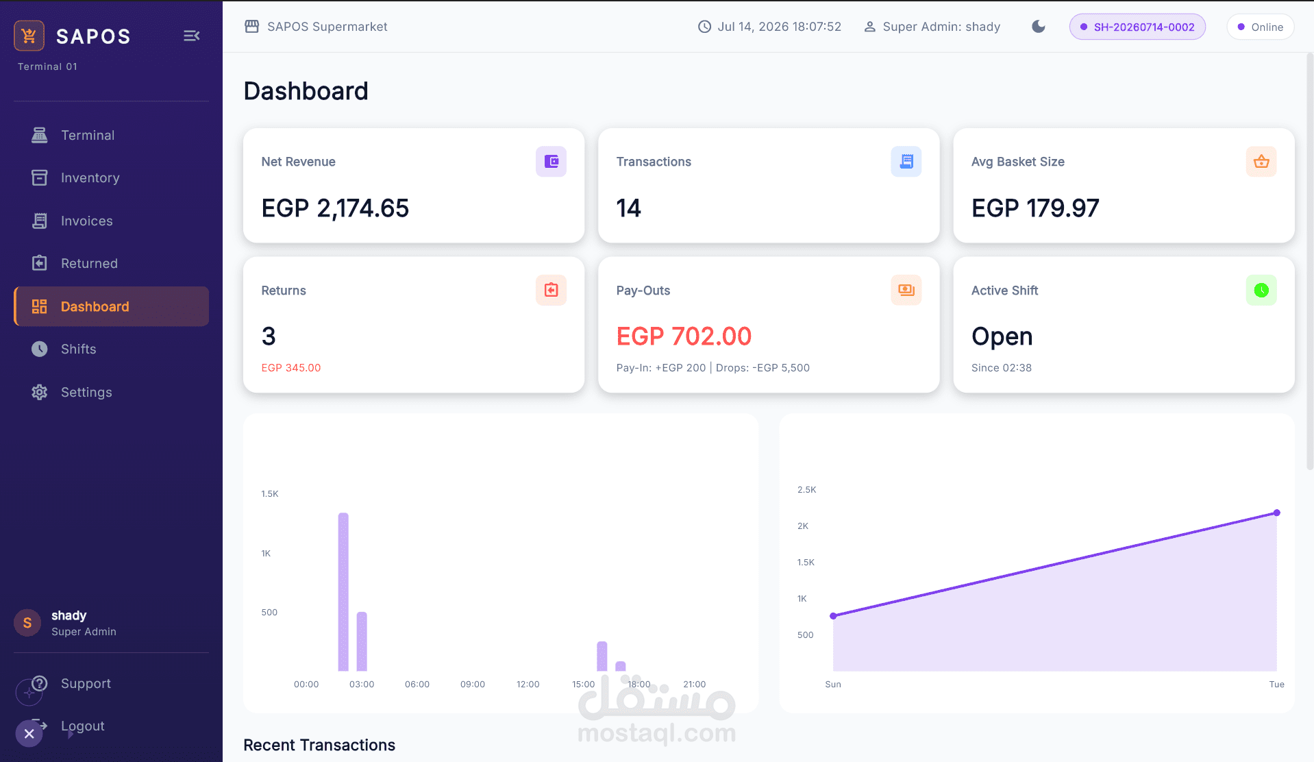 SAPOS - نظام إدارة مبيعات ونقاط بيع (Desktop POS System) باستخدام Flutter