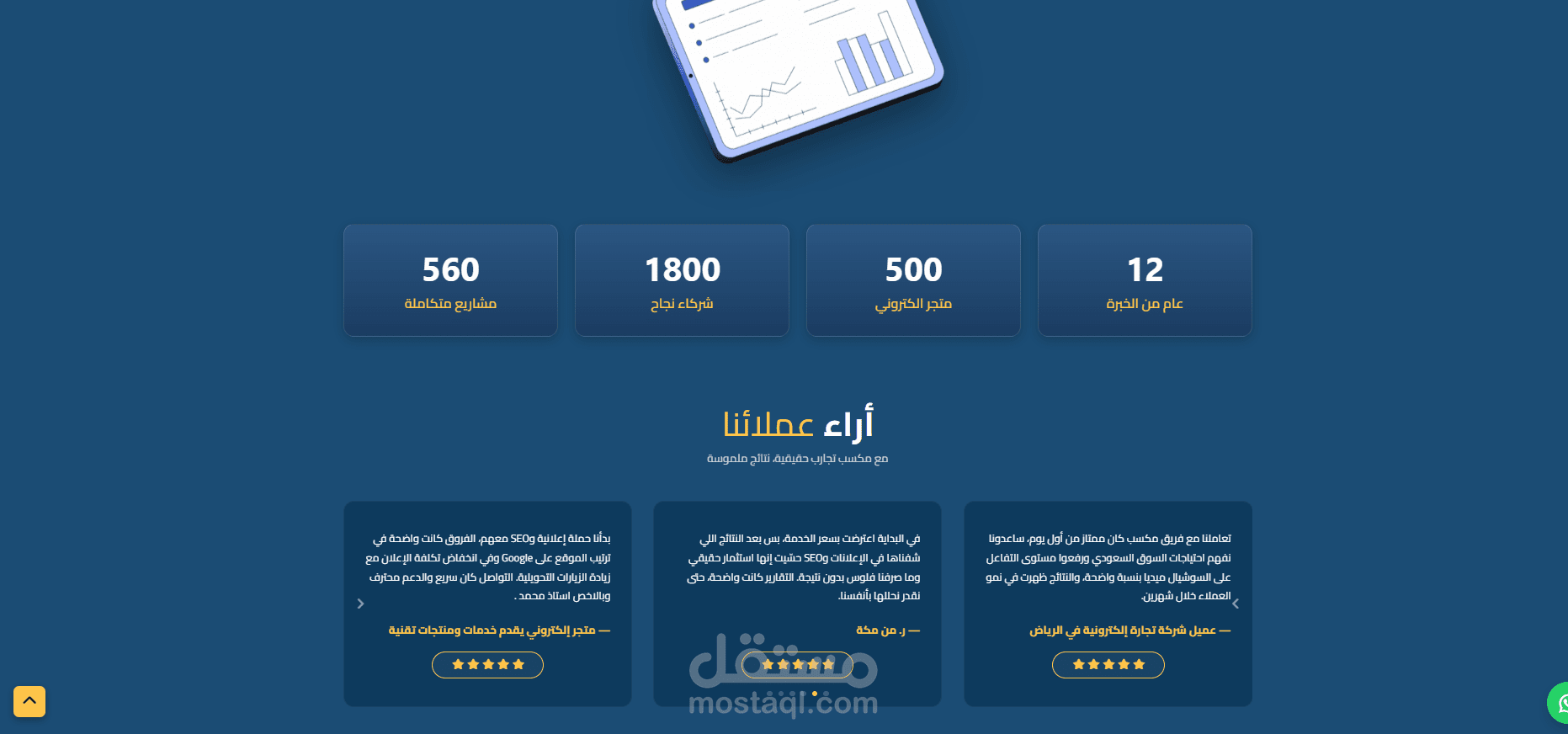 موقع تعريفي لشركه تسويق
