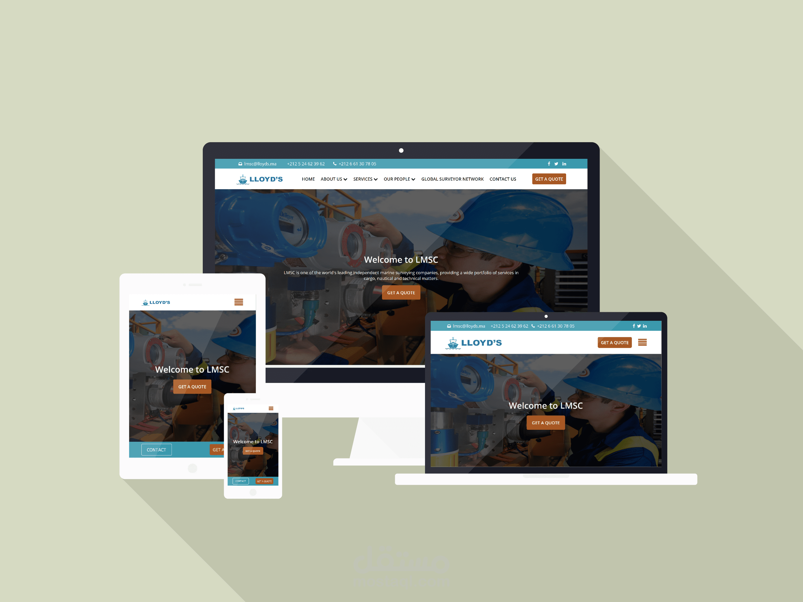 موقع لشركة LLodys Marin Service