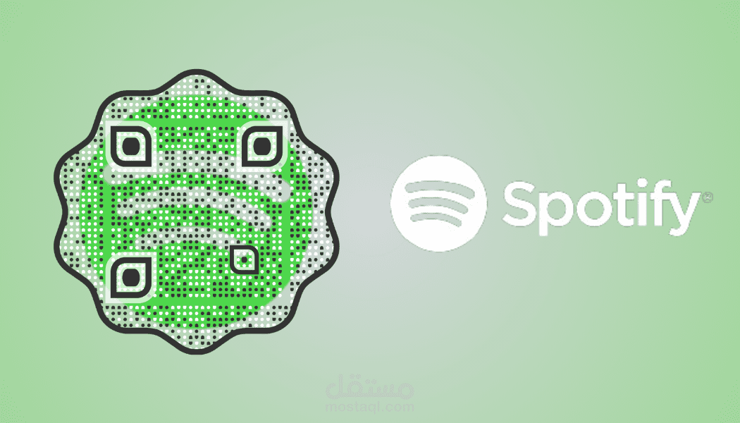 سأقوم بإنشاء تصميم حديث لرمز QR code مع شعار في الخلفية