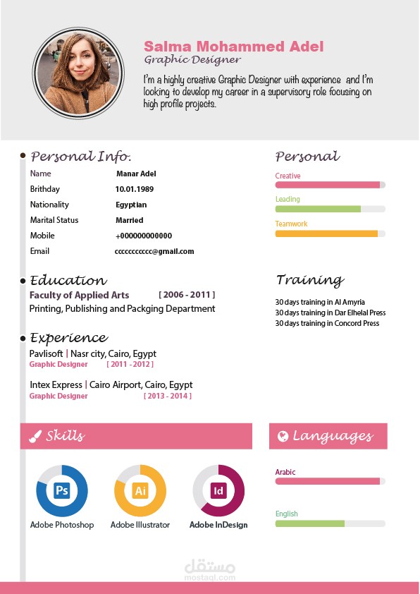 تصميم CVانفوجرافيك