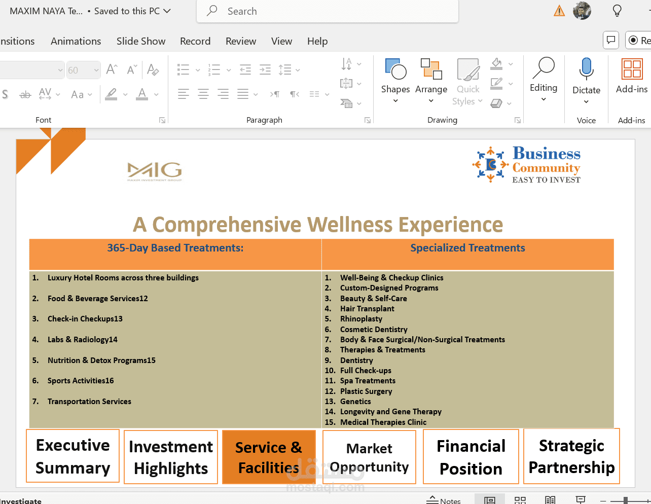 Helping startup and companies to prepare investment memo and pitch deck
