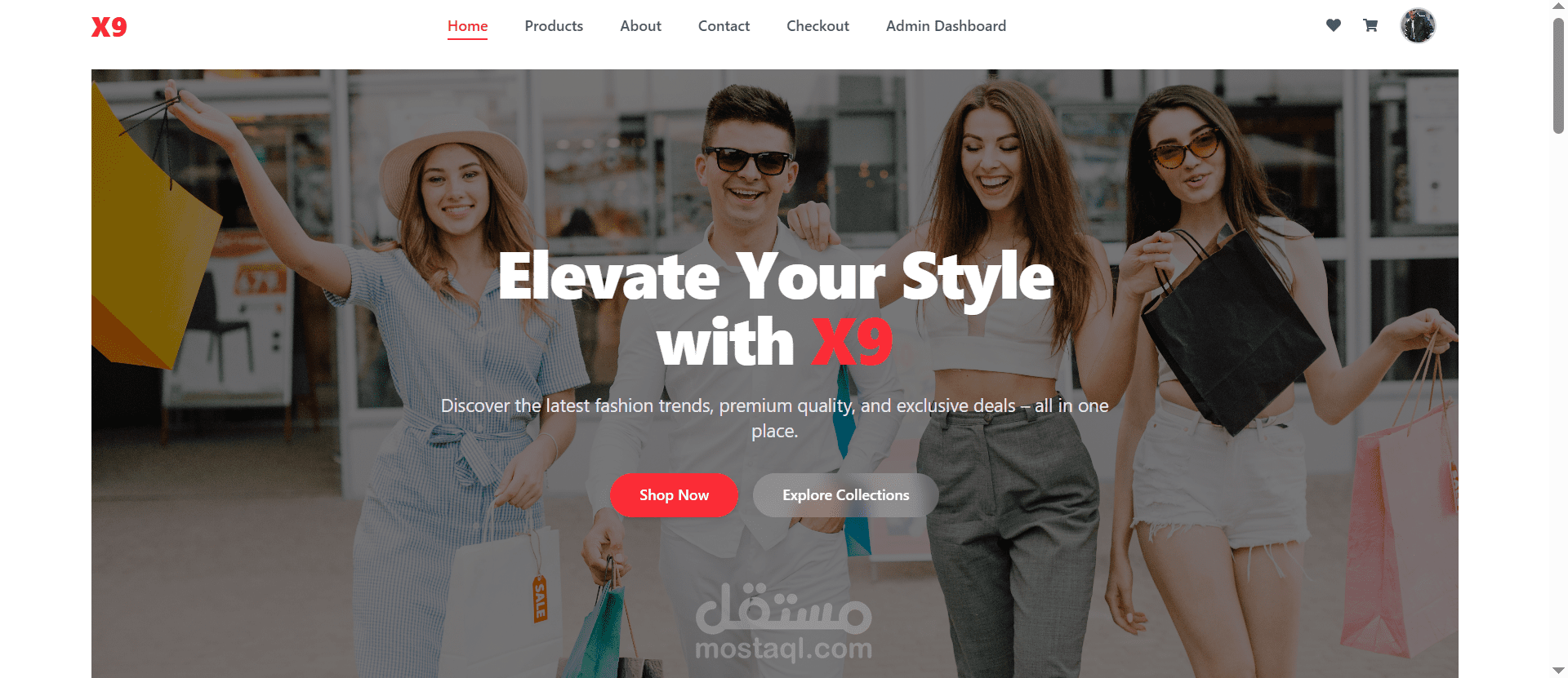 Project Name: X9 – Online Clothing Store