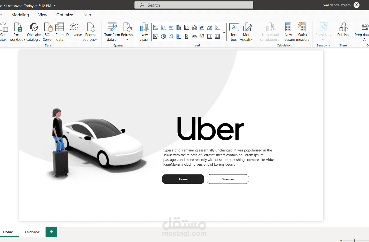 تصميم Dashboard احترافي لتحليل بيانات الشركات باستخدام Power BI (Uber Case Study)