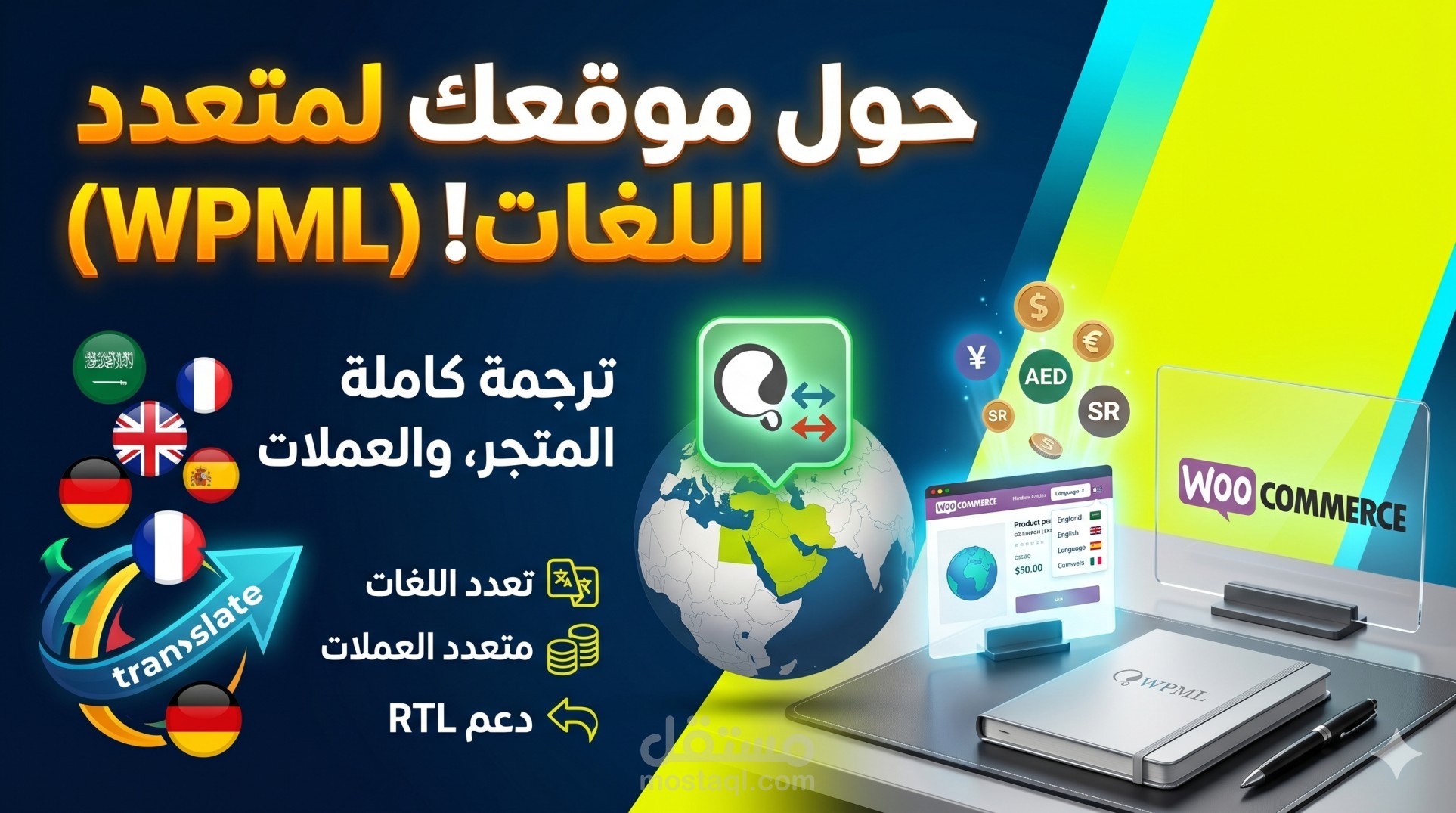 تحويل موقعك/متجرك إلى نظام متعدد اللغات والعملات باستخدام WPML