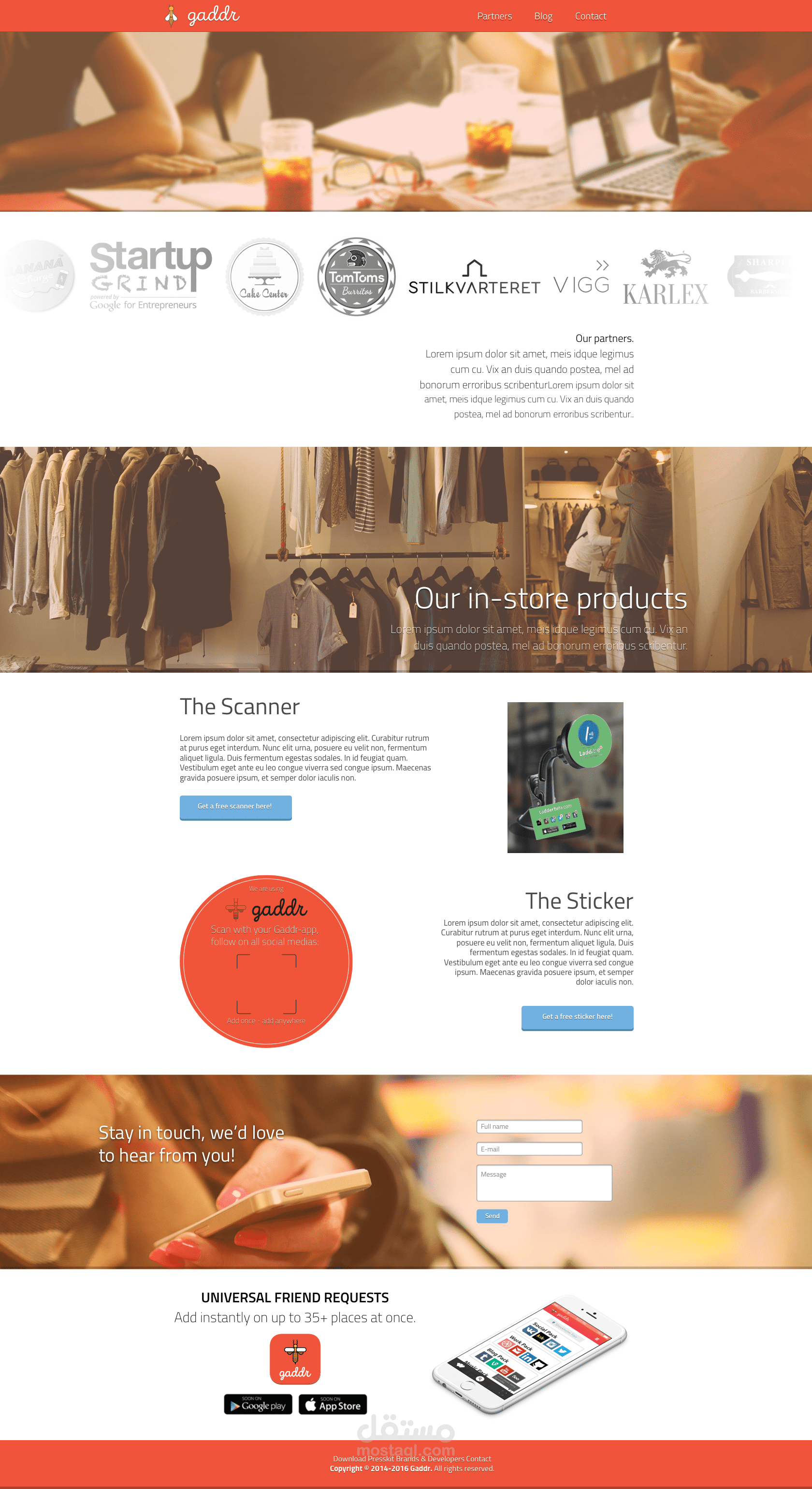 تكويد تصميم PSD لصفحة داخلية لموقع gaddr